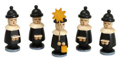 Weihnachtsfigur Miniaturfiguren Kurrende schwarz Höhe 2,7 cm NEU
