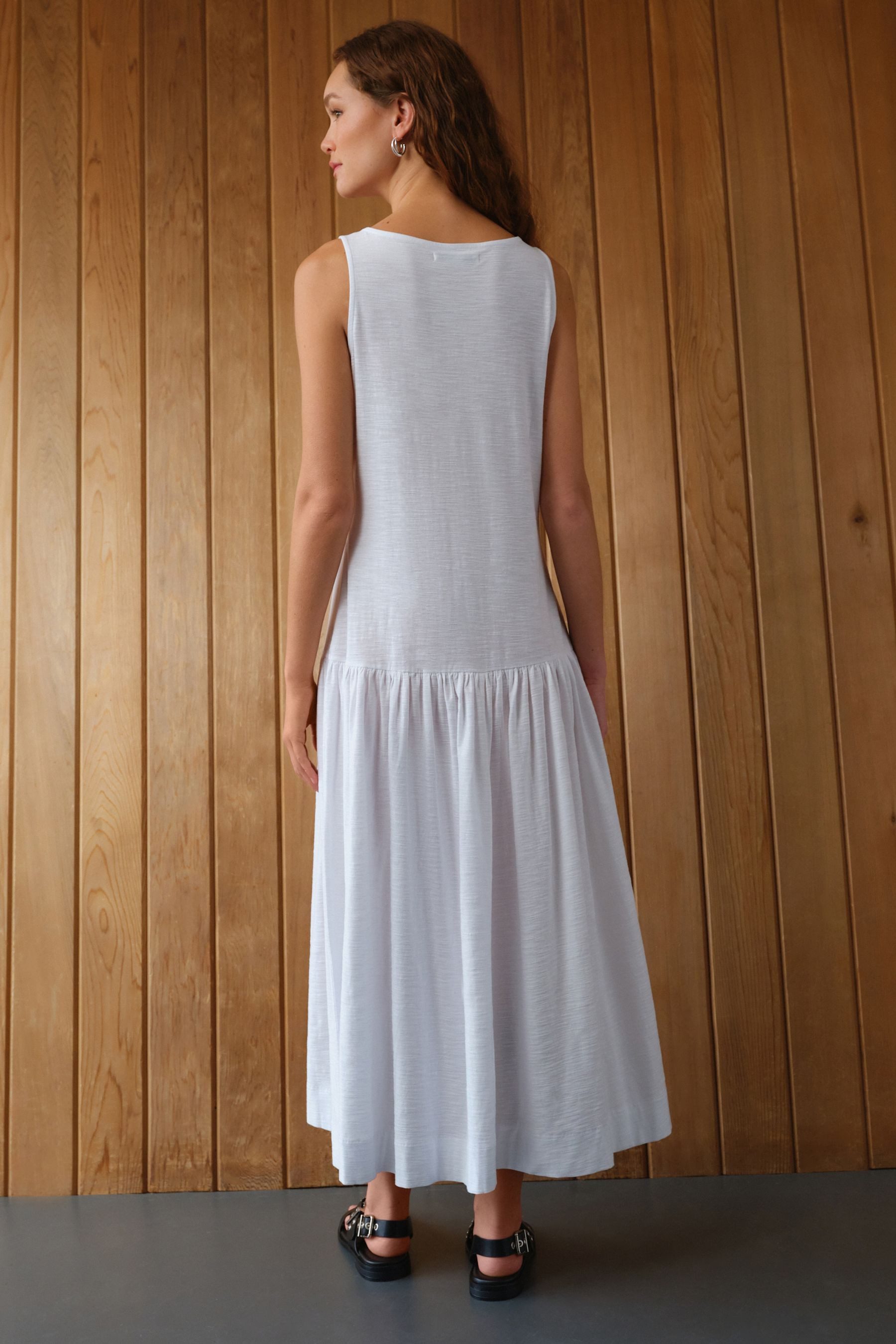 Next Midikleid Ärmelloses Midikleid 100 % Baumwolle (1-tlg) günstig online kaufen