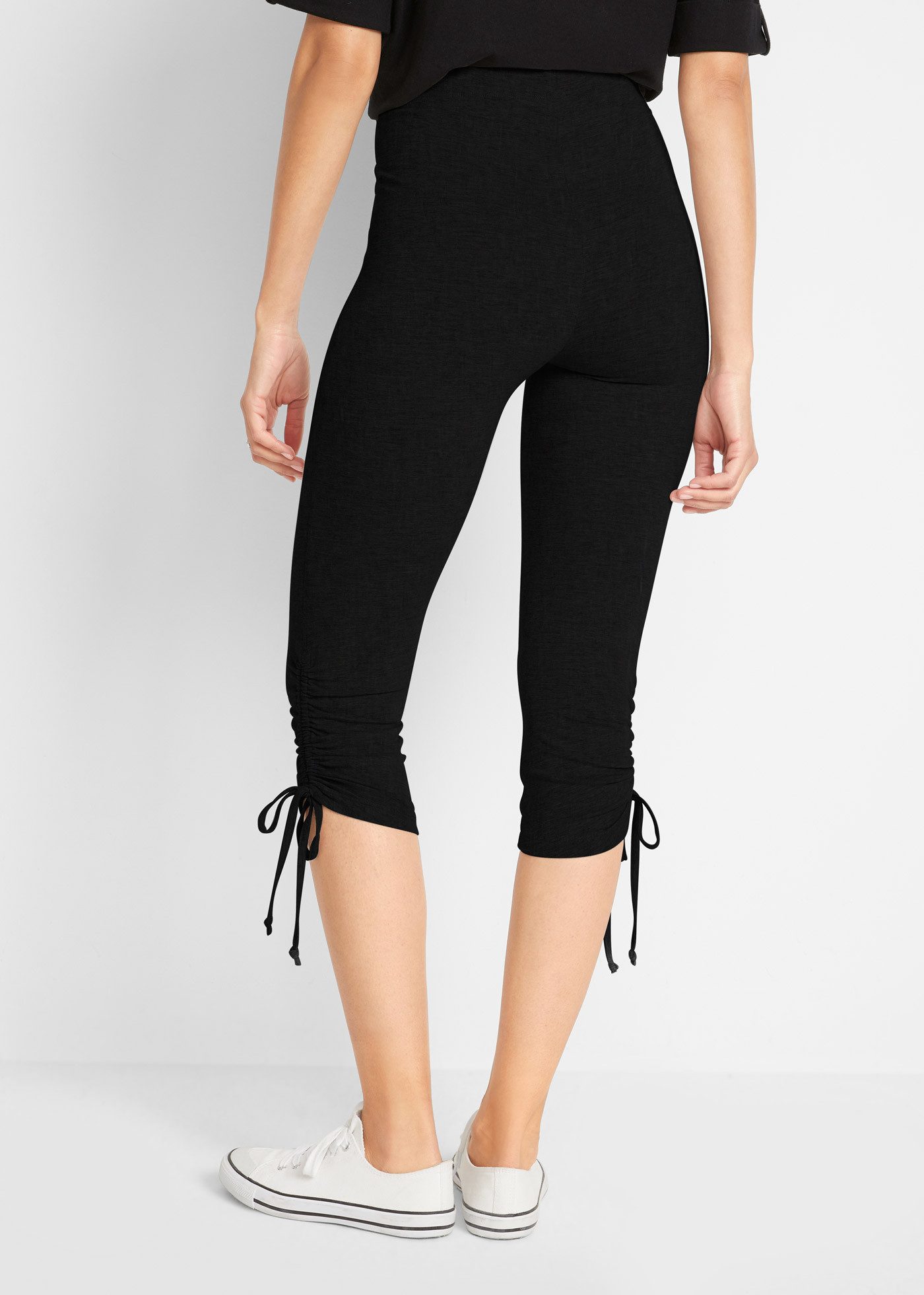 bonprix Caprileggings (Packung, 2-tlg) Skinny Fit, aus elastischem Material mit hohem Baumwollanteil