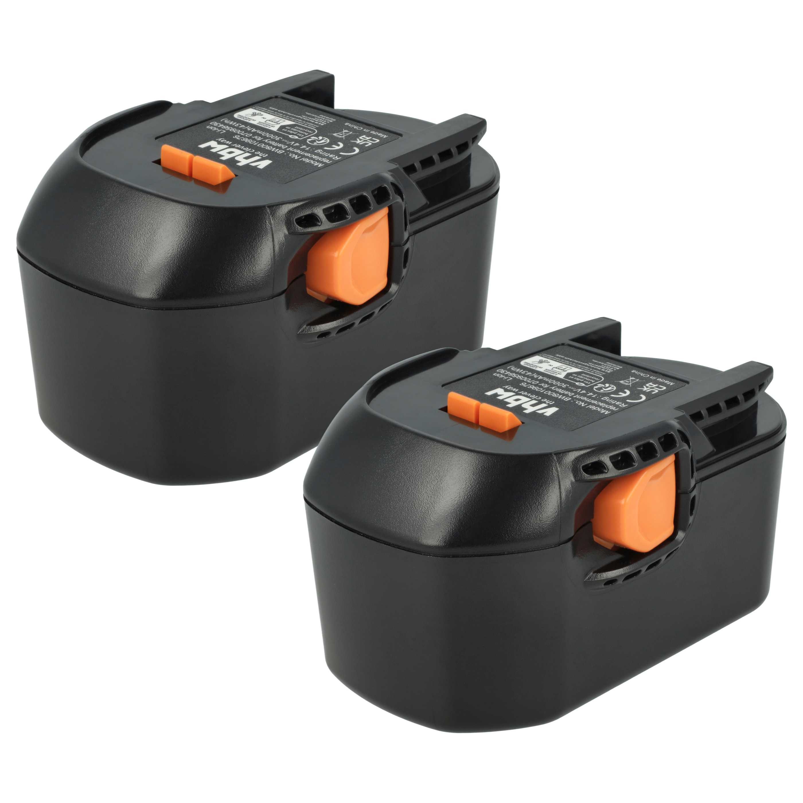 vhbw Akku Ersatz für L1414R, L1414, M1430R, L1430R, MX14.4, L1420R, L1415R, Akku Akku Li-Ion 3000 mAh (14,4 V, 2 St), Leistungsfähige Austausch-Akkus für Werkzeug Powertools wie
