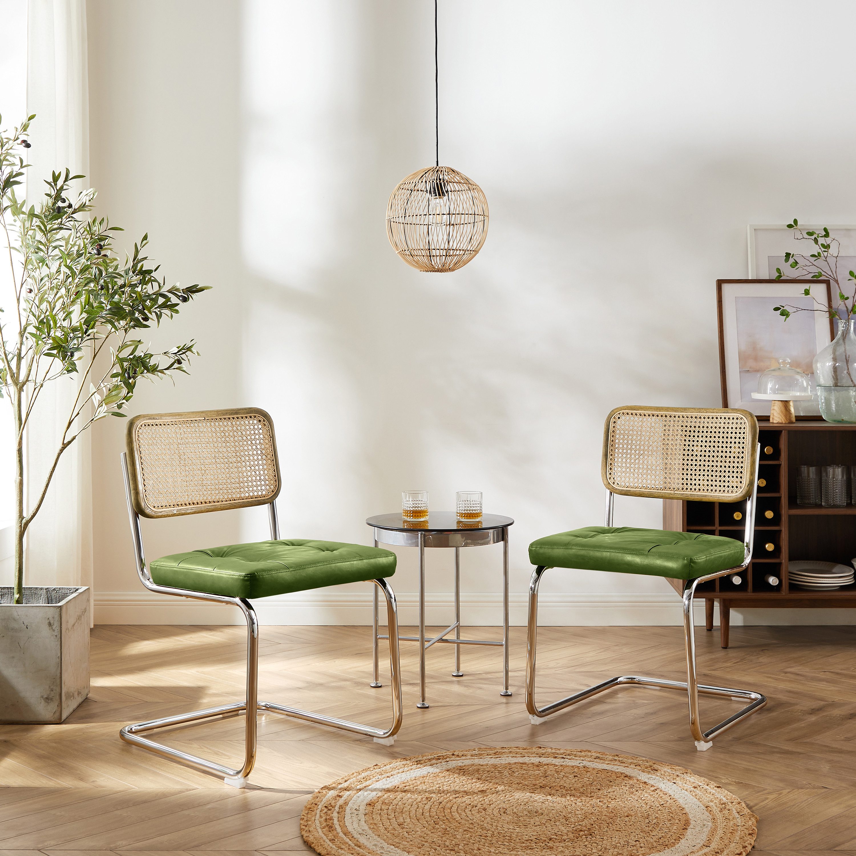 Art Leon Esszimmerstuhl CC038 (Zouron Esszimmerstühle Rattan Stuhl Schwings günstig online kaufen