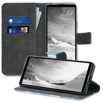 kwmobile Handyhülle Wallet Case für Sony Xperia 10 III, Hülle mit Ständer Kartenfächer - Handyhülle