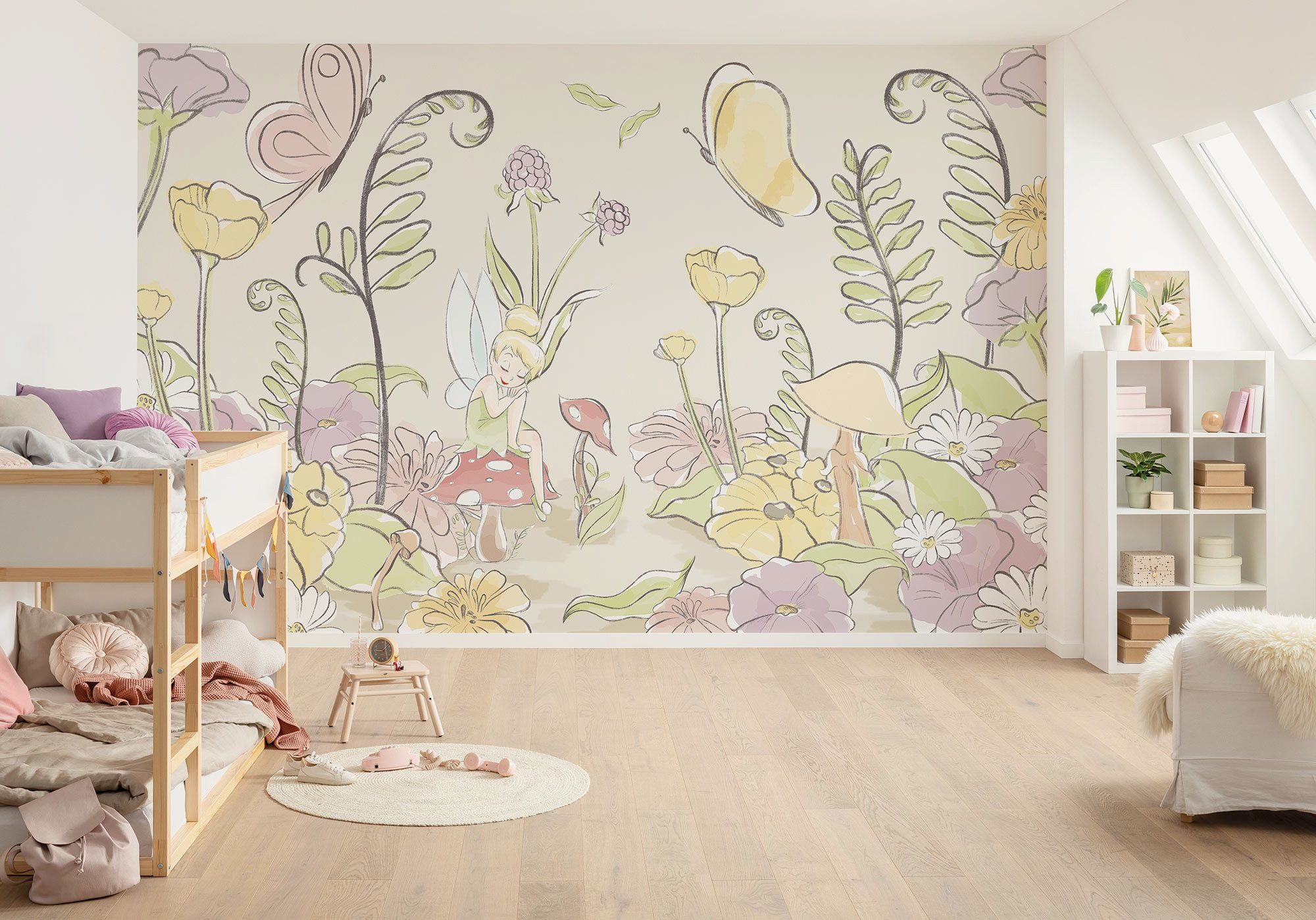 Komar Kindertapete Disney Tinker Bell Infant, glatt, bedruckt, (Packung, 1 St)