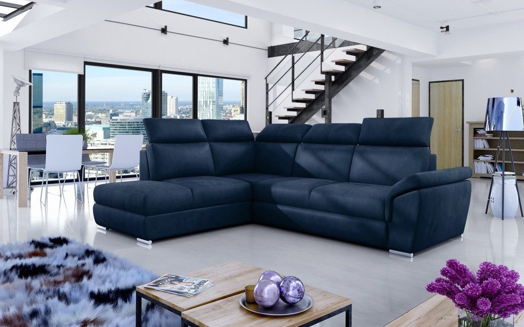 Xlmoebel Ecksofa Stoff Sofa L-Form mit Bettfunktion und modernem Design, Ecksofa 2 Teile, Made in Europa
