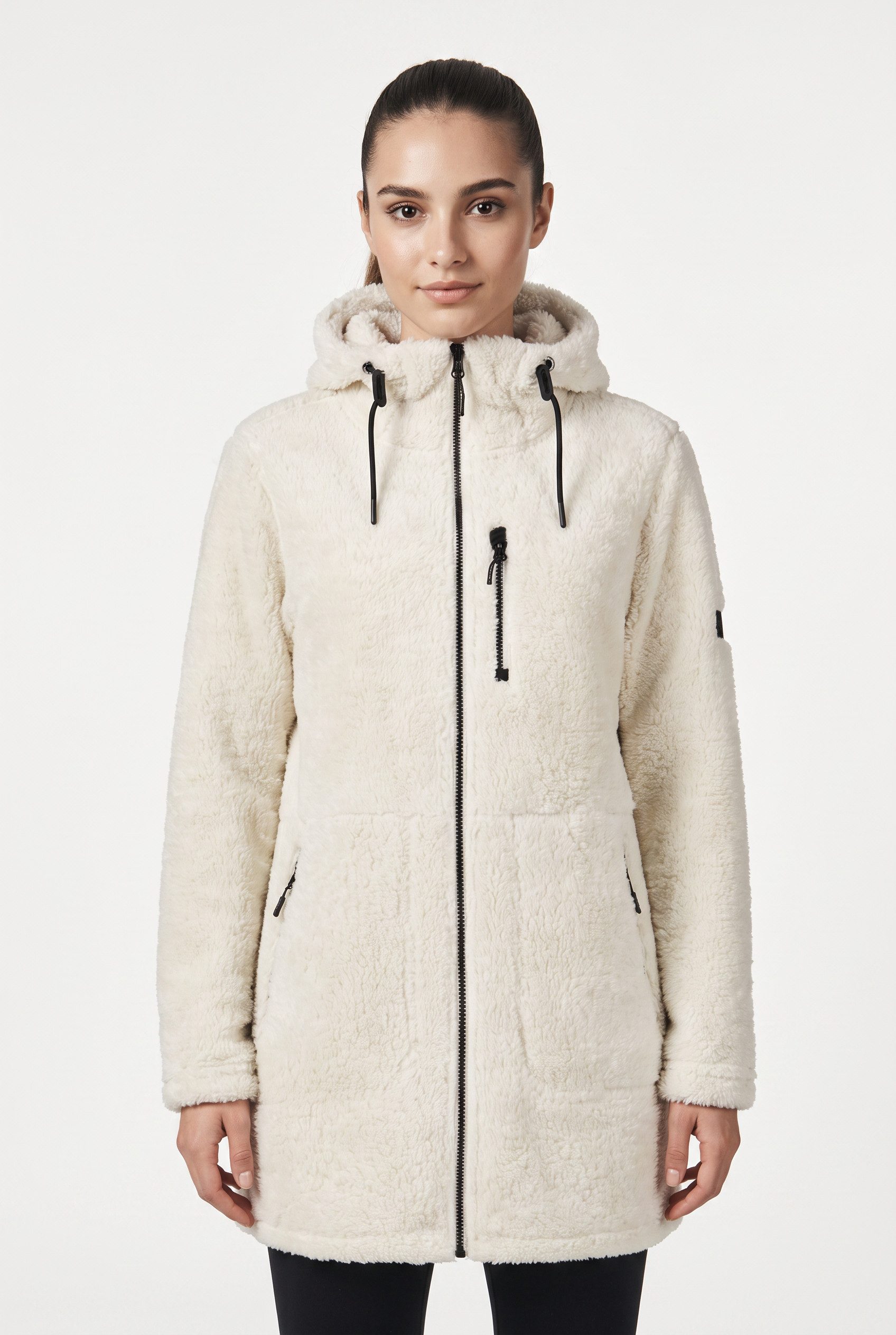 Icepeak Fleecejacke ICEPEAK CHELLES mit verstellbarer Kapuze, schnell trocknend, aus Polyester