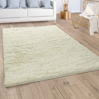 Hochflor-Teppich »Silky 591«, Paco Home, rechteckig, Höhe 33 mm, Uni Farben, besonders weich und kuschelig, ideal im Wohnzimmer & Schlafzimmer