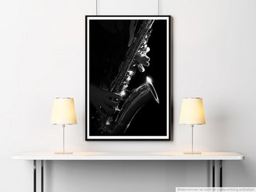 Sinus Art Poster Künstlerische Fotografie  Saxofon mit Hand