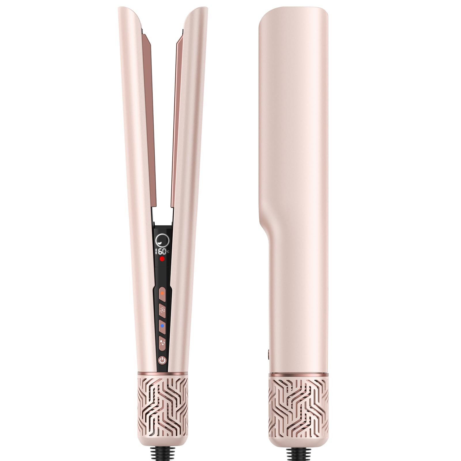 UKLISS Glätteisen Air-Haarglätter 2-in-1 Luftstrom Glätteisen, Airstyler zum gleichzeitigen Trocknen und Glätten von Haaren