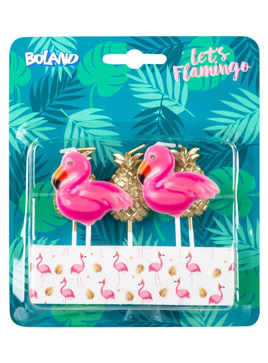 Boland Dekoobjekt 5 Flamingo & Ananas-Kerzen