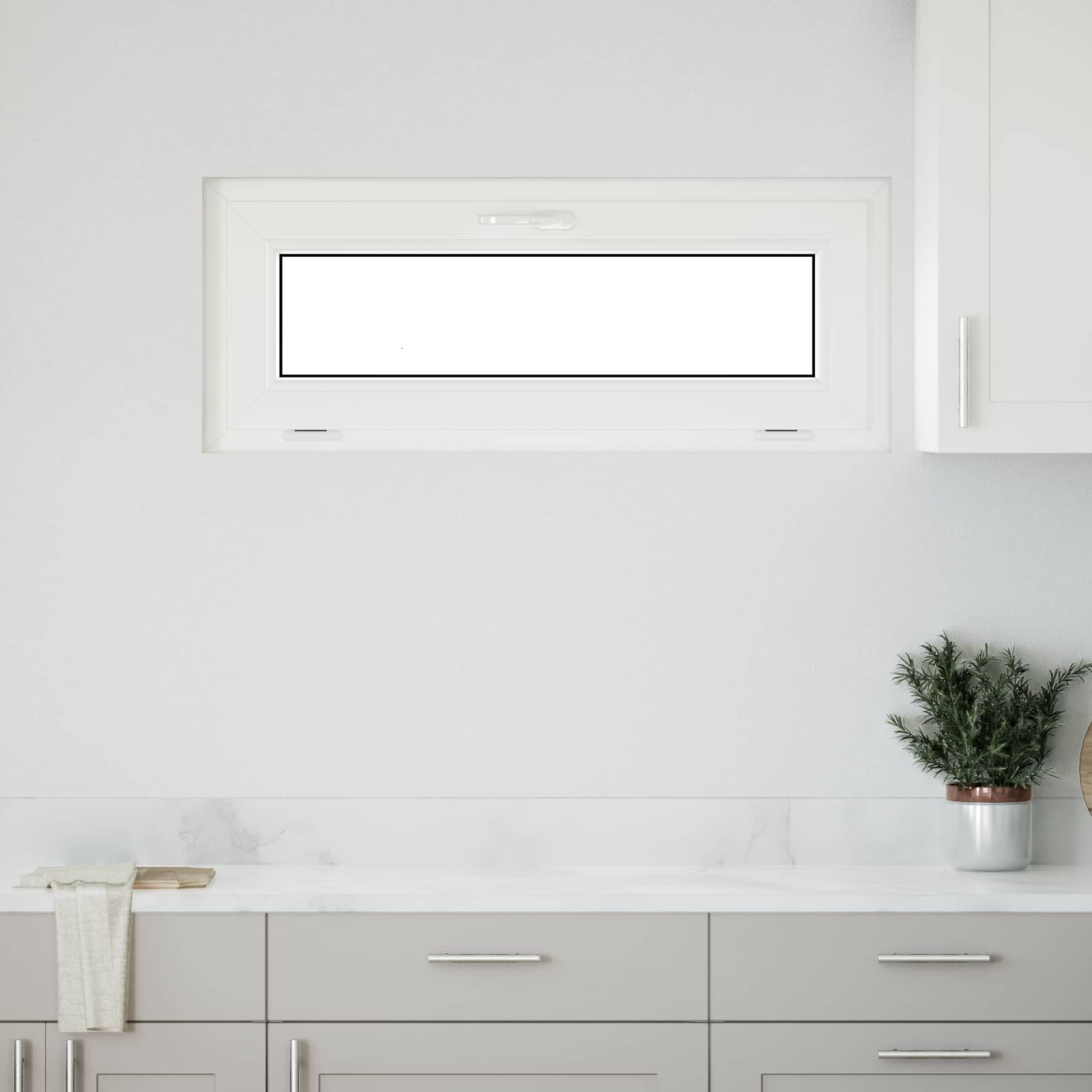 vidaXL Fenster 100 x 40 cm Kellerfenster RISOR 100x40 cm PVC und Glas Anthrazit