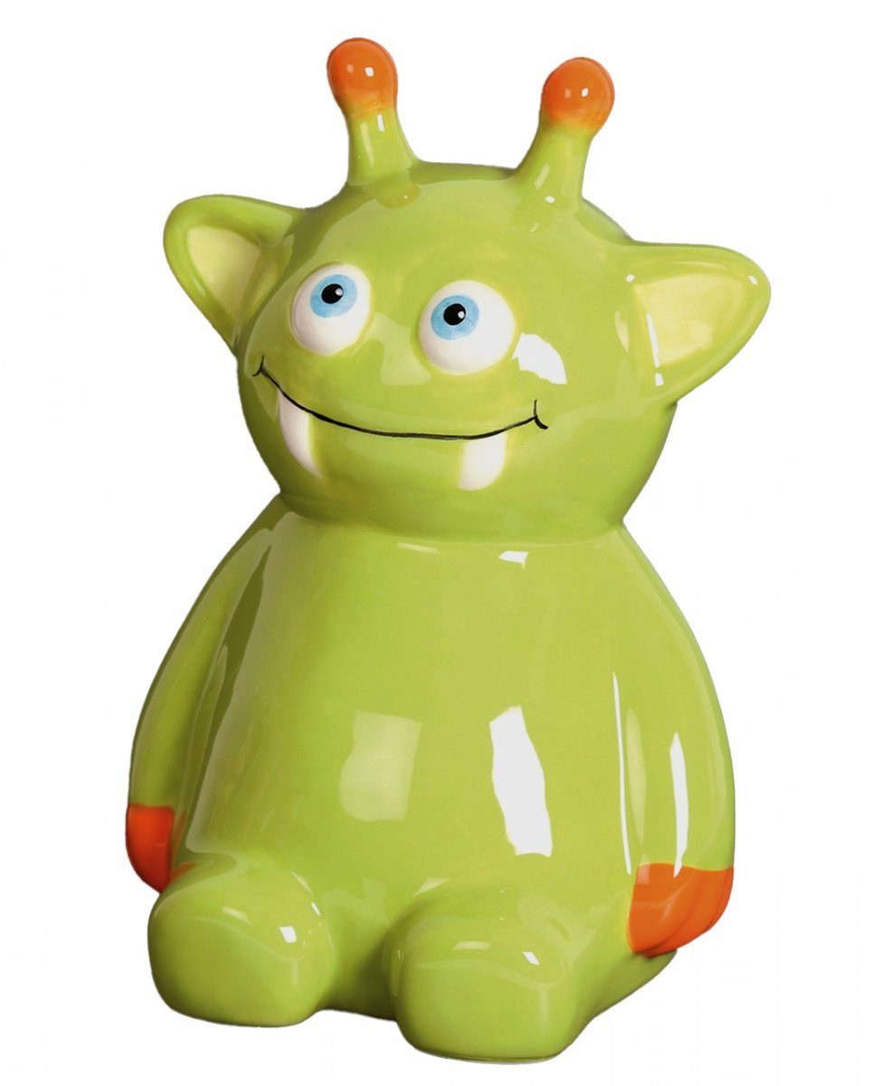 Horror-Shop Dekofigur Grünes Monster 18cm als keramik Spardose