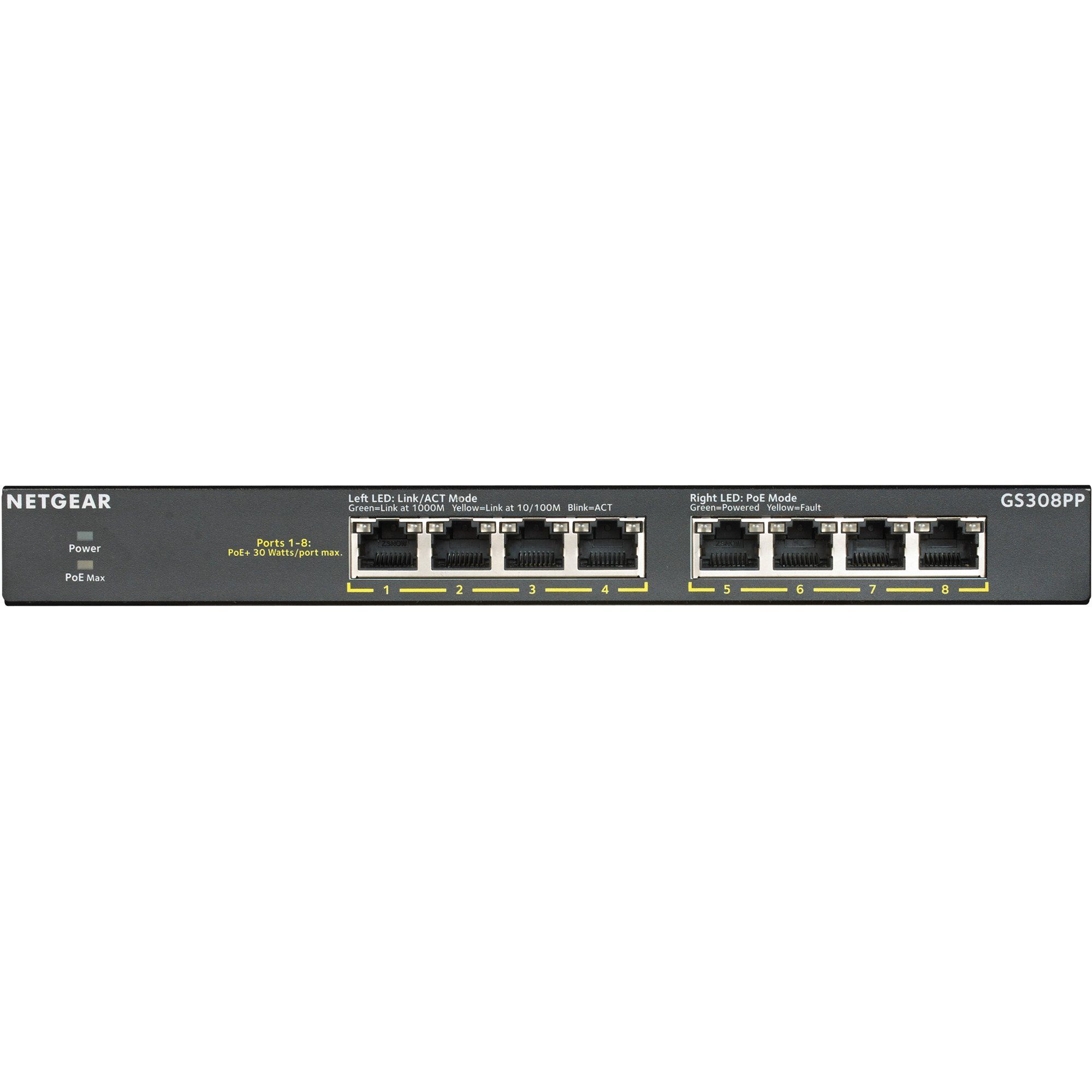 Switch NETGEAR Netgear Netzwerk-Switch GS308PP,
