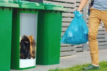 MuchoWow Wandsticker Zwei kleine Meerschweinchen (1 St), Mülleimer-aufkleber, Mülltonne, Sticker, Container, Abfalbehälter
