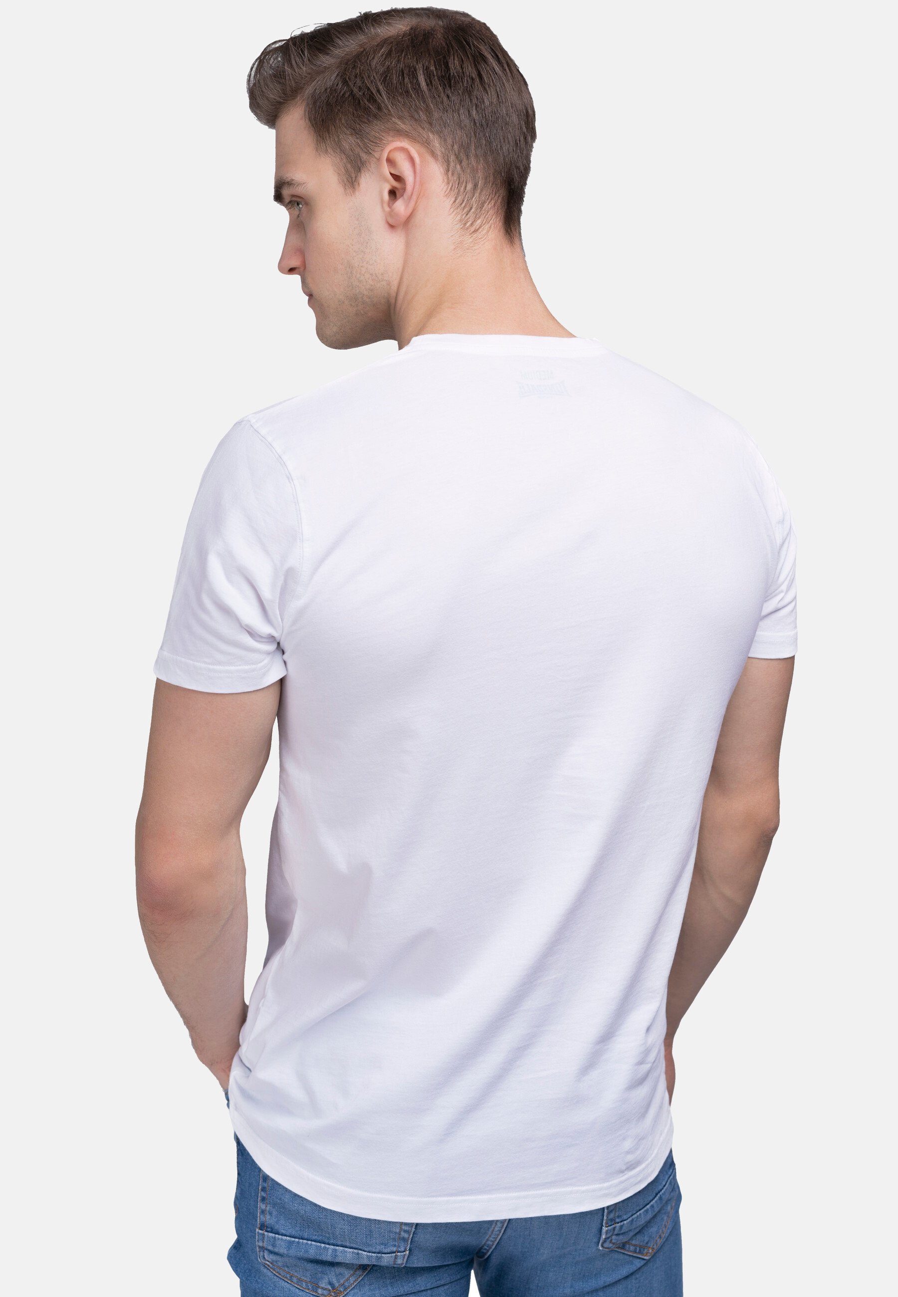 T-Shirt NELSON Lonsdale mit Kurzarm-T-Shirt weiß Shirt
