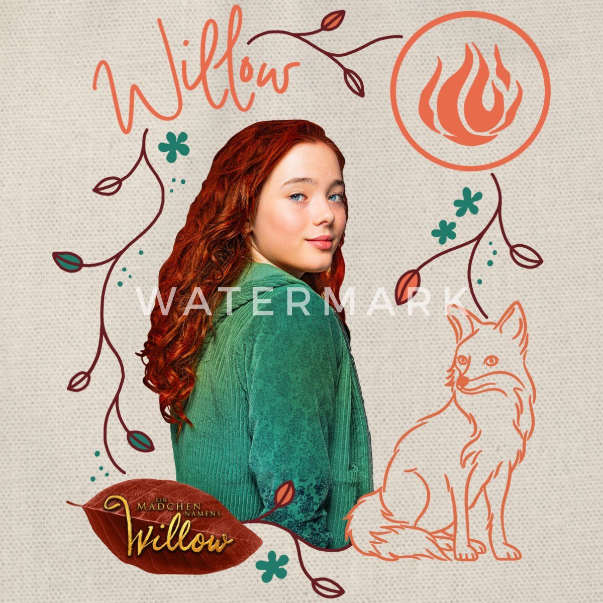 Spreadshirt Turnbeutel Ein Mädchen Namens Willow Willow Mit Fuchs Rufus Turnbeutel (1-tlg)