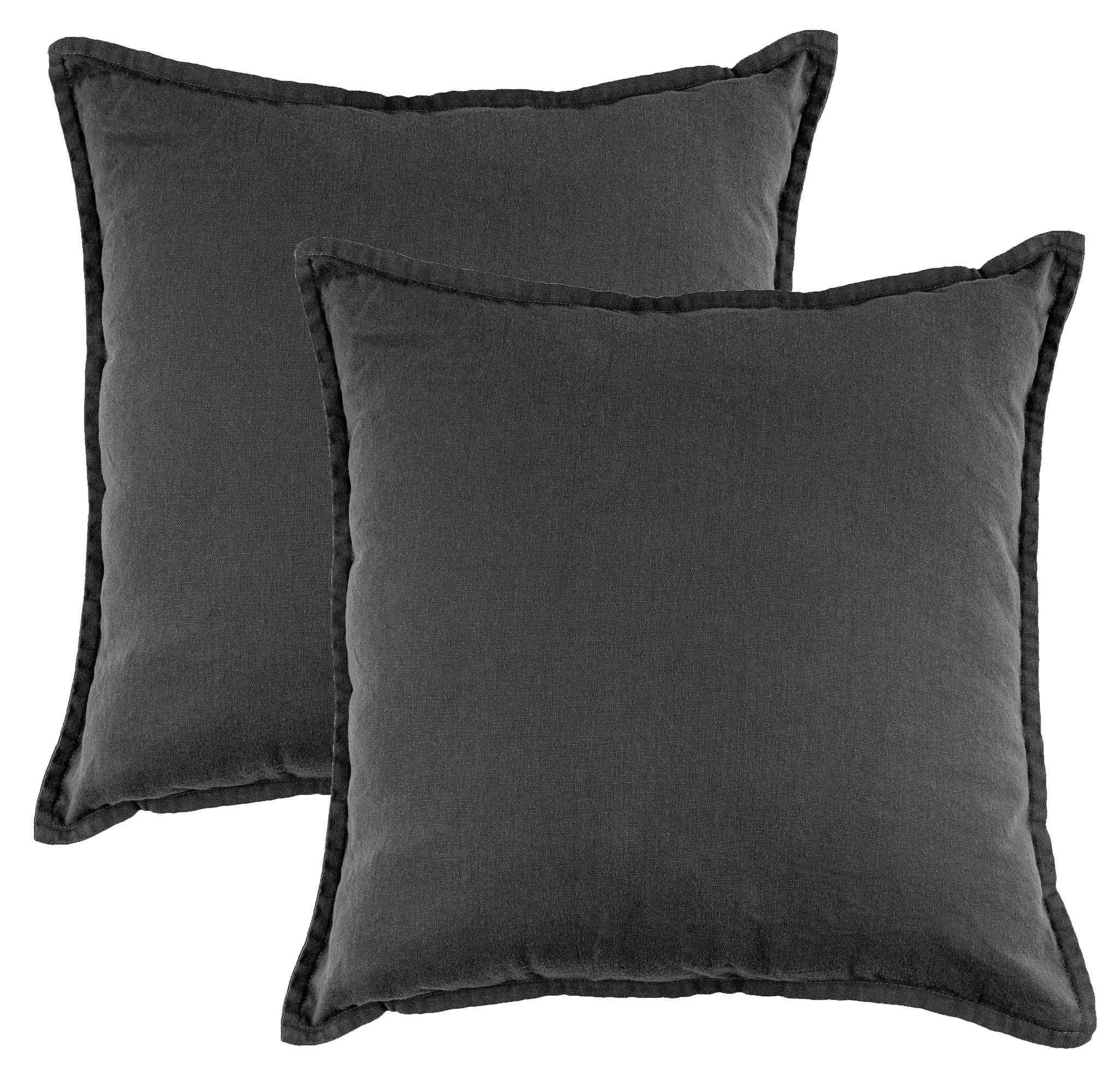 JACK Kissenbezüge 45x45cm 2er Set Kissenhülle Leinenoptik Mistral, (2 Stück), große Auswahl, Uni, Bunt, Baumwolle, Bezug