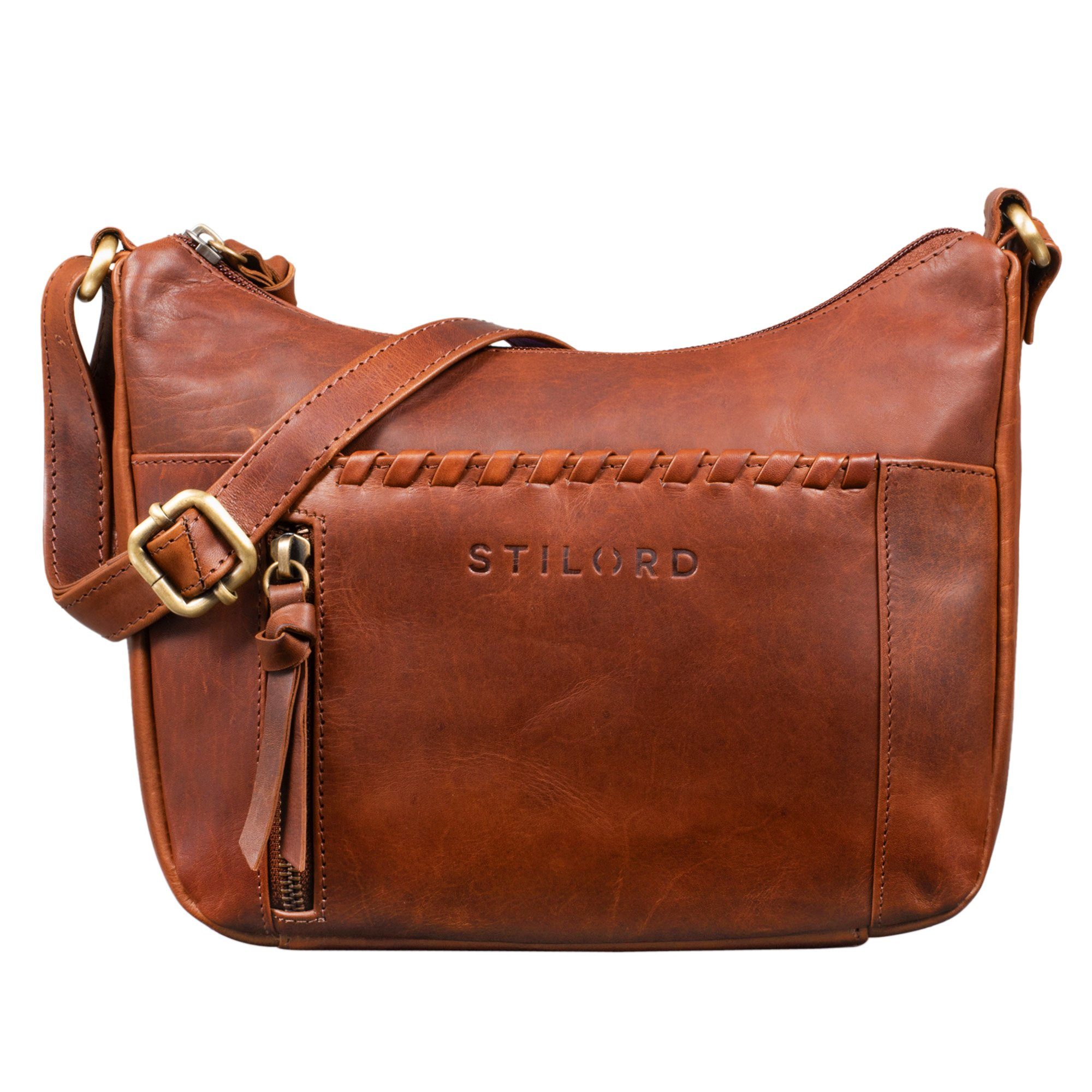 STILORD Handtasche "Nia" Damen Umhängetasche Klein Lederhandtasche Elegante Ausgehtasche
