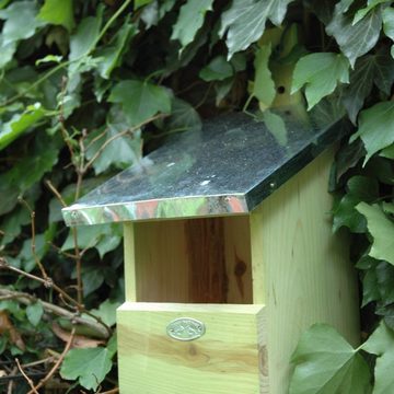 esschert design Vogelhaus, Nistkasten für Rotkehlchen, mit Metallabdeckung