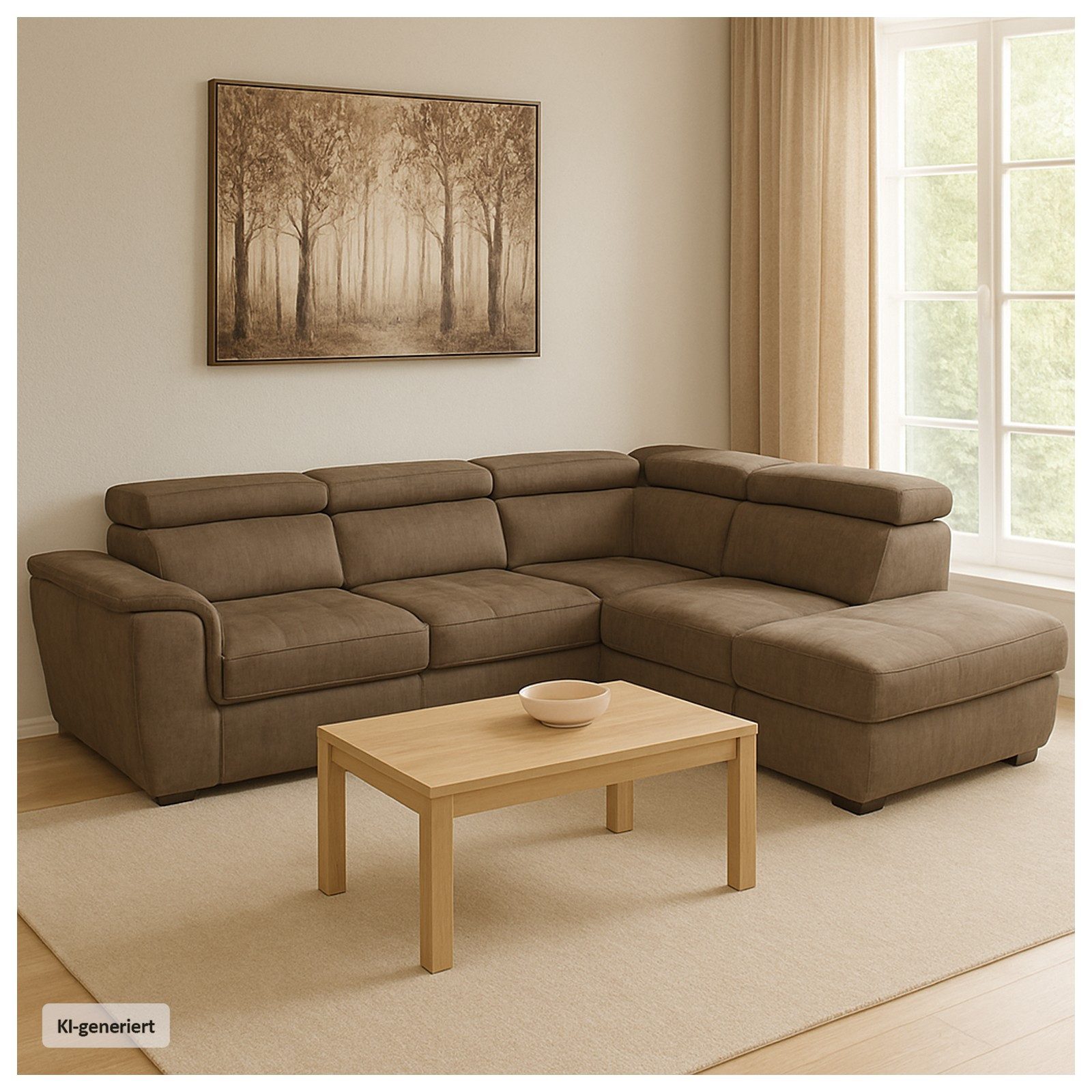 HTI-Living Ecksofa Ecksofa Sandy mit Ottomane rechts, Stück 1 Teile, Polsterecke mit Bettfunktion und Stauraum Couch