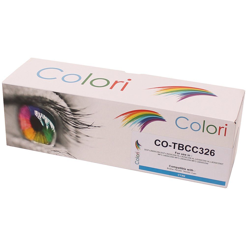 Colori Tonerkartusche, Kompatibler Toner für Brother TN-326C TN-326 Cyan für DCP-L8400CDN DCP-L8450CDW HL-L8250CDN HL-L8350CDW HL-L8350CDWT MFC-L8600CDW MFC-L8650CDW MFC-L8850CDW von Colori | Tonerpatronen