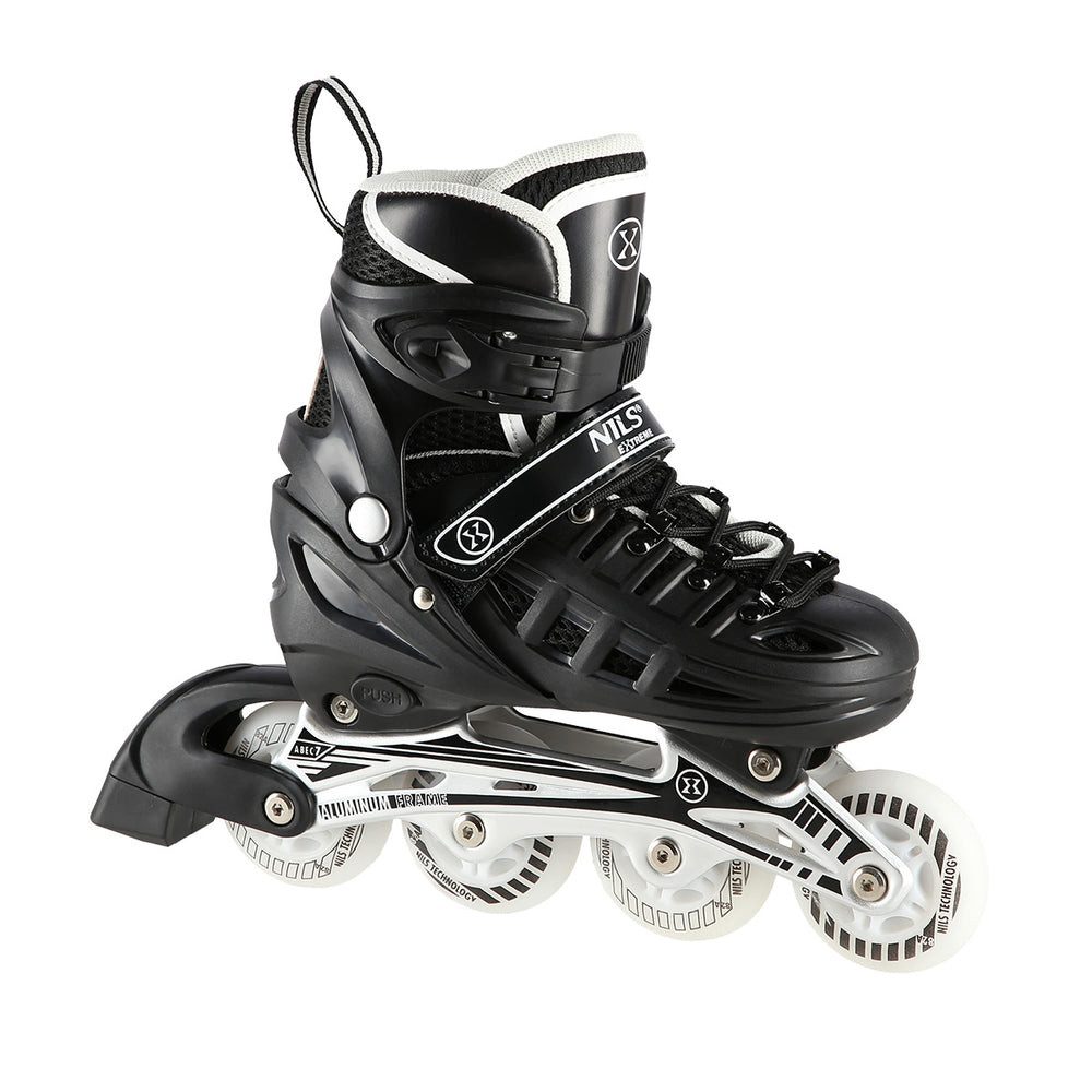 NILS EXTREME Inlineskates Kinderinliner Rollschuhe Schlittschuhe, (Spar-Set, 2-St., 39-42), 4-in-1, LED-Rollen, größenverstellbar, ABEC 7