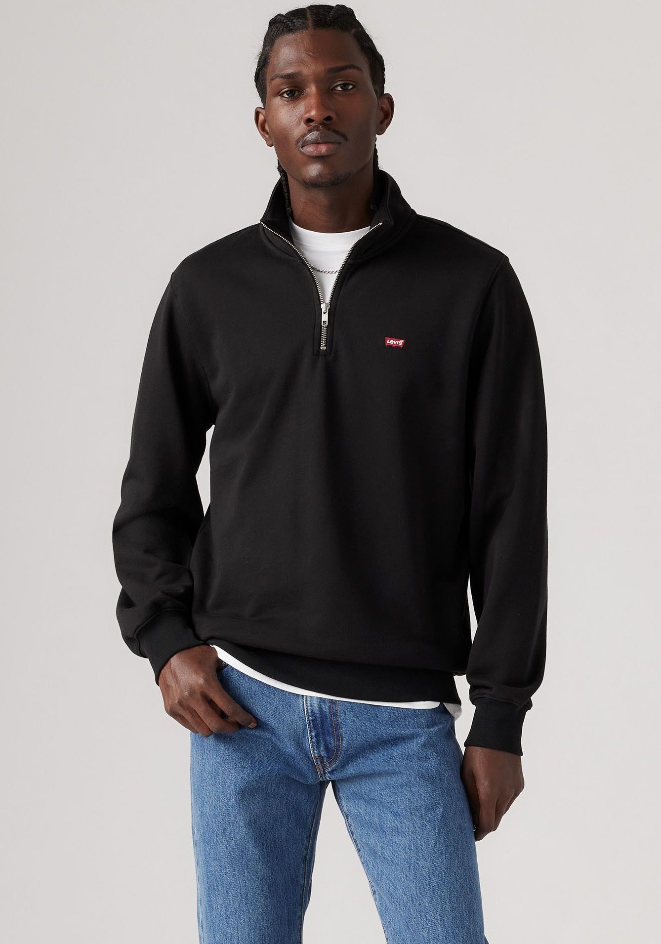 Levi's® Sweatshirt ORIGINAL HM 1/4 ZIP mit Troyer-Kragen und Logo-Stickerei günstig online kaufen