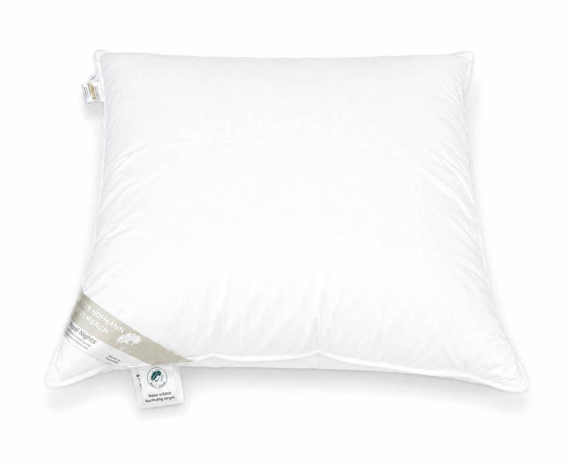 Betten Hofmann Federkopfkissen Betten Hofmann Canada Feder-Daunen-Kopfkissen 80x80cm 15% Daunen 950g, Füllung: 85% Federn, 15% Daunen, Bezug: 100% Baumwolle, Seitenschläfer, Rückenschläfer, strapazierfähig, made in Germany, allergikergeeignet