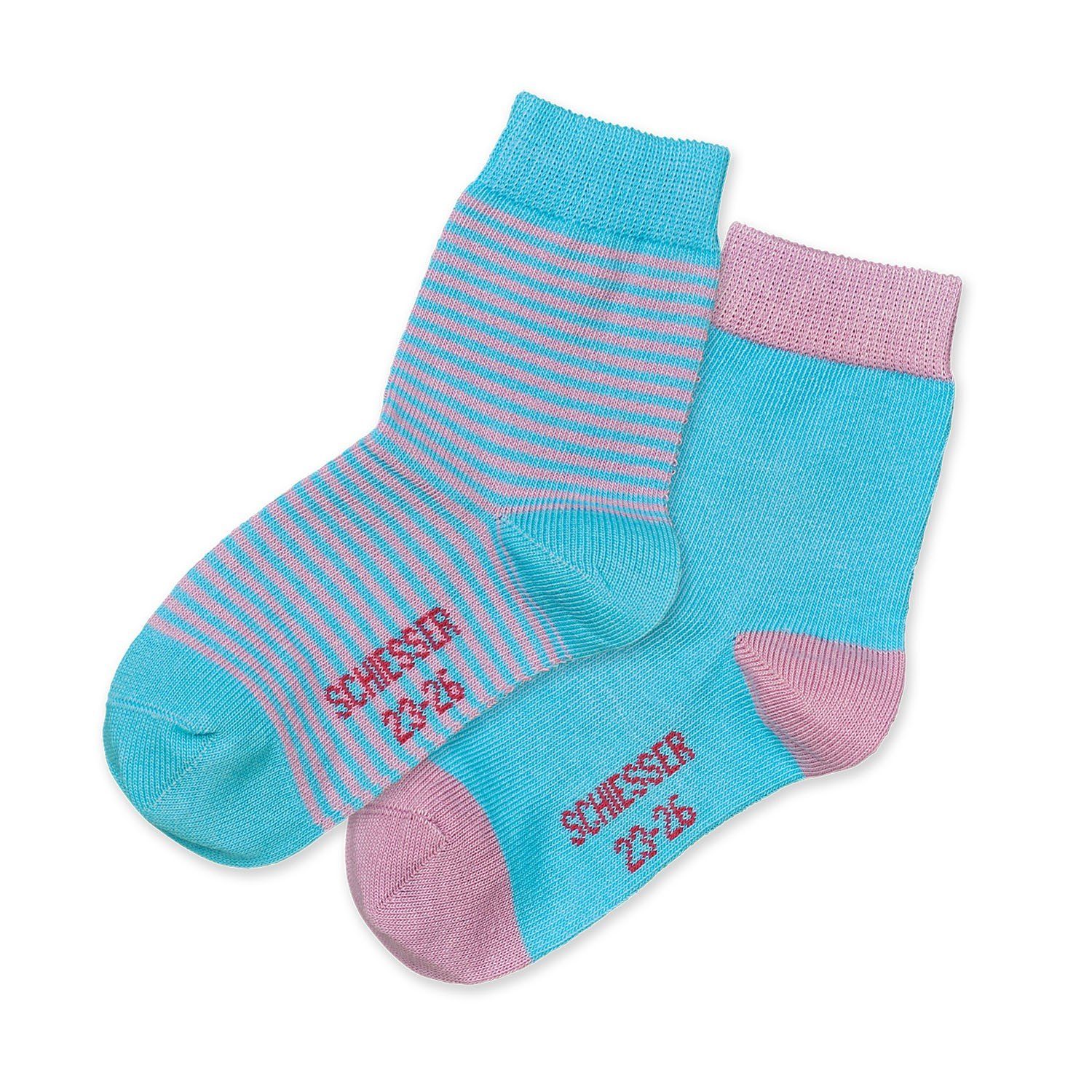 Schiesser Langsocken 144236 (Packung, 2-Paar, 2 Paar) Kinder Socken, Jungen & Mädchen mit Baumwolle, Kindersocken