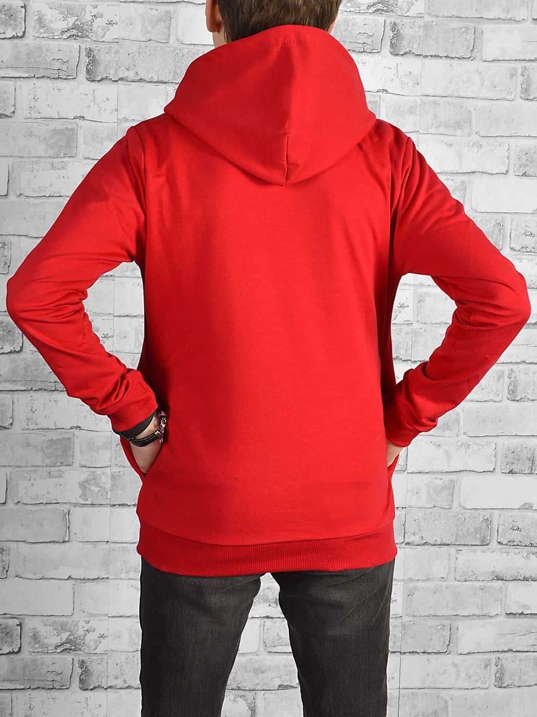 (1-tlg) Rot Jungen Kapuzen Bund BEZLIT Pullover zweifarbig elastischer Hoodie