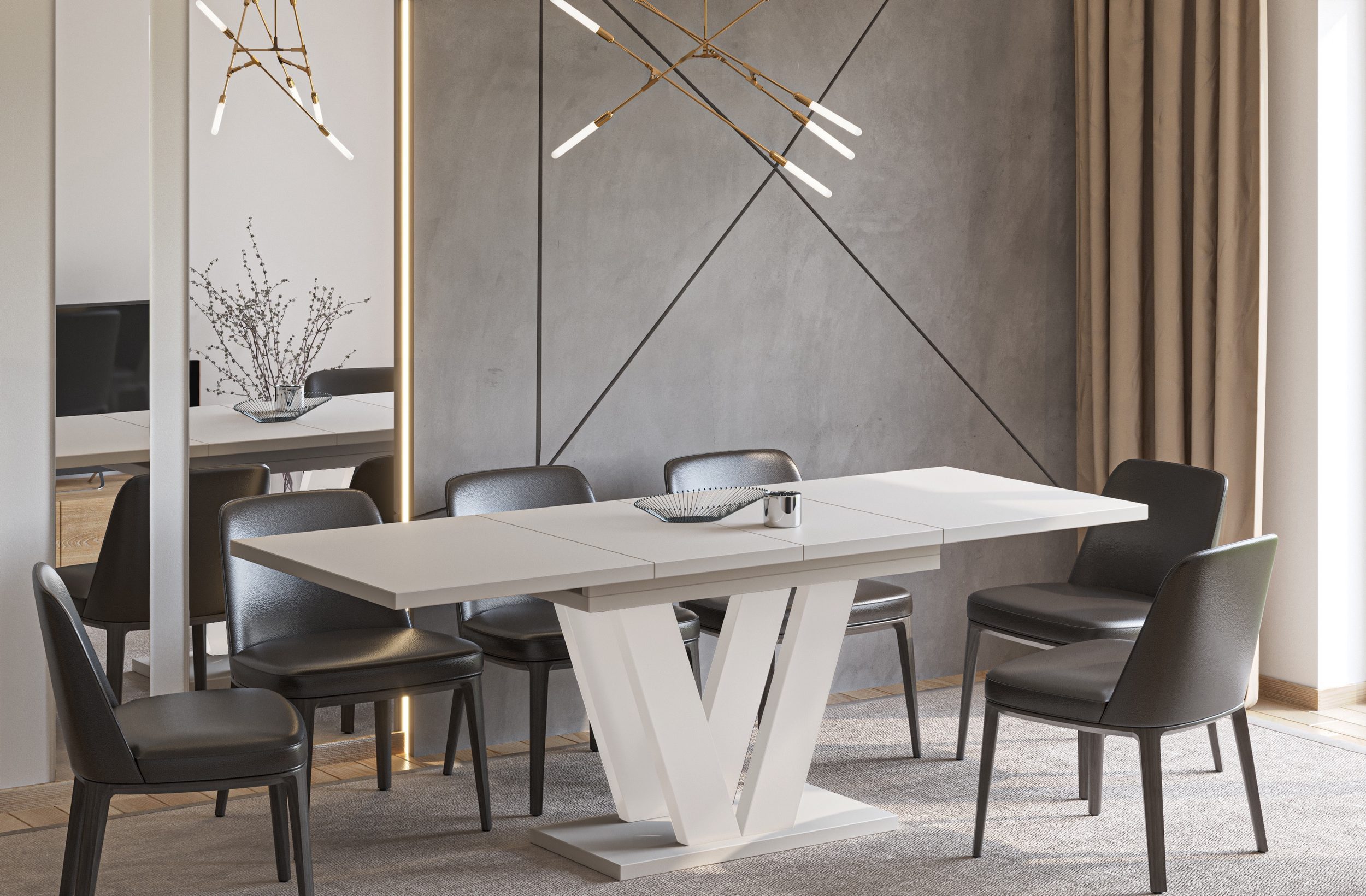 Endo-Moebel Esstisch Lara Esstisch 130–210cm ausziehbar für 8 Personen Tisc günstig online kaufen