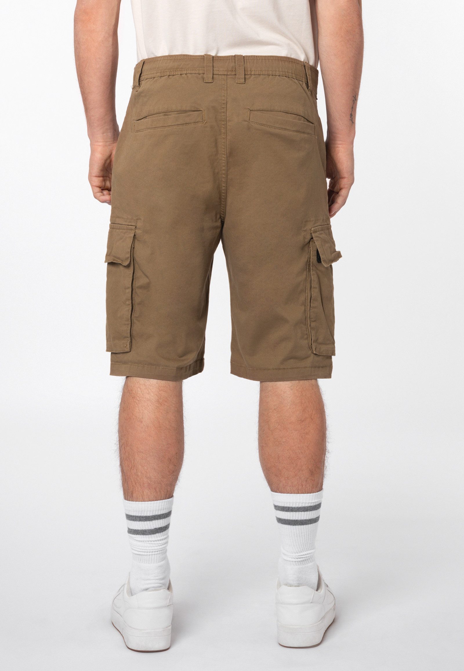 SUBLEVEL Shorts Herren Cargoshorts Kurze Stretch-Twill-Shorts, Cargotaschen