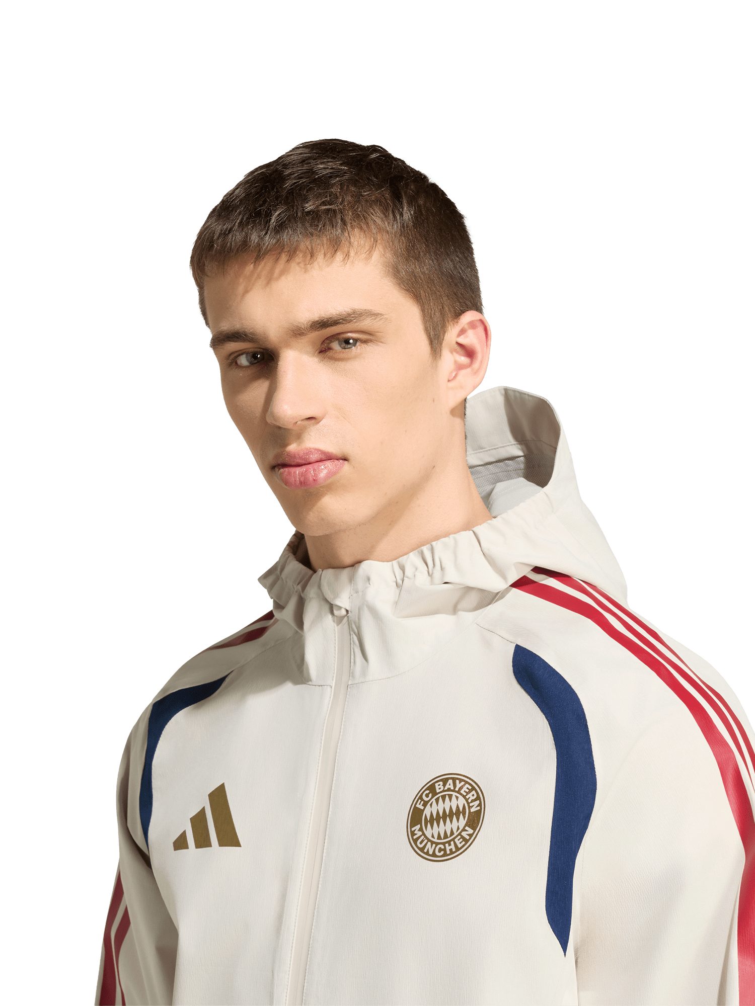 adidas Performance Regenjacke FC Bayern München, Regenjacke Teamline, Herren, Off white