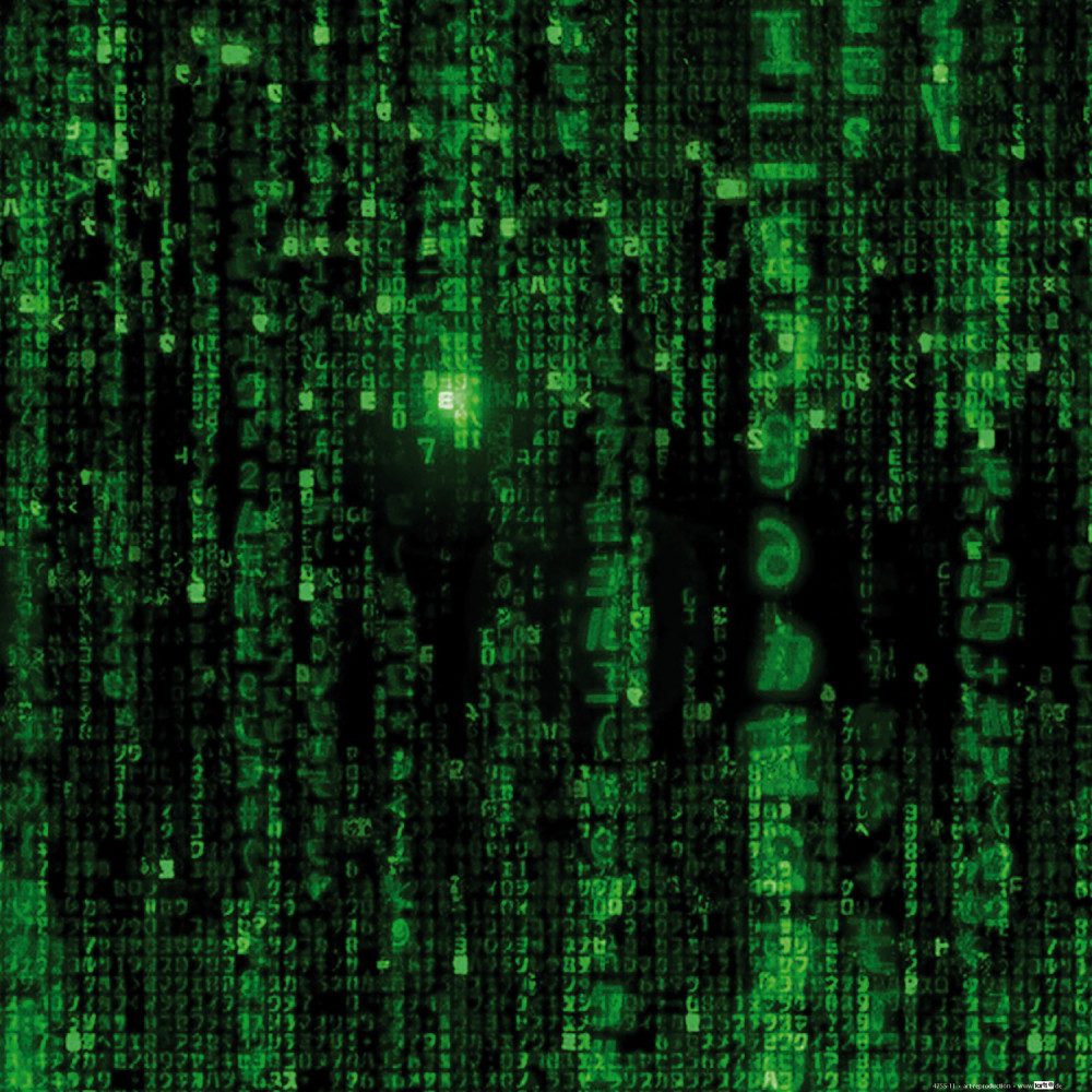 1art1 Matrix Poster – Grüner Matrix Code Kunstdruck, 91x30 Cm, Detailreich Auf Hochwertigem Papier