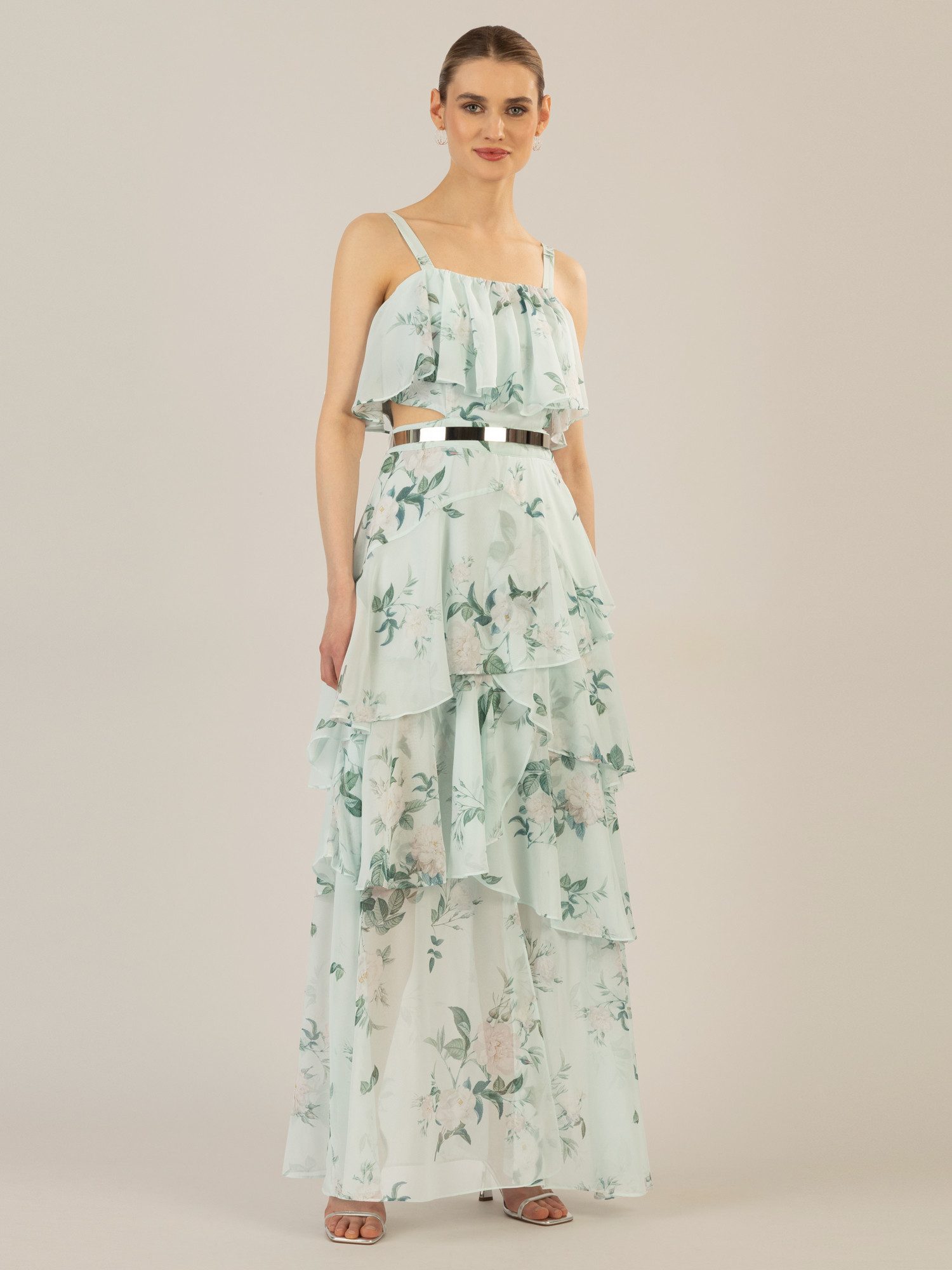 Apart Maxikleid aus allover bedrucktem Chiffon günstig online kaufen