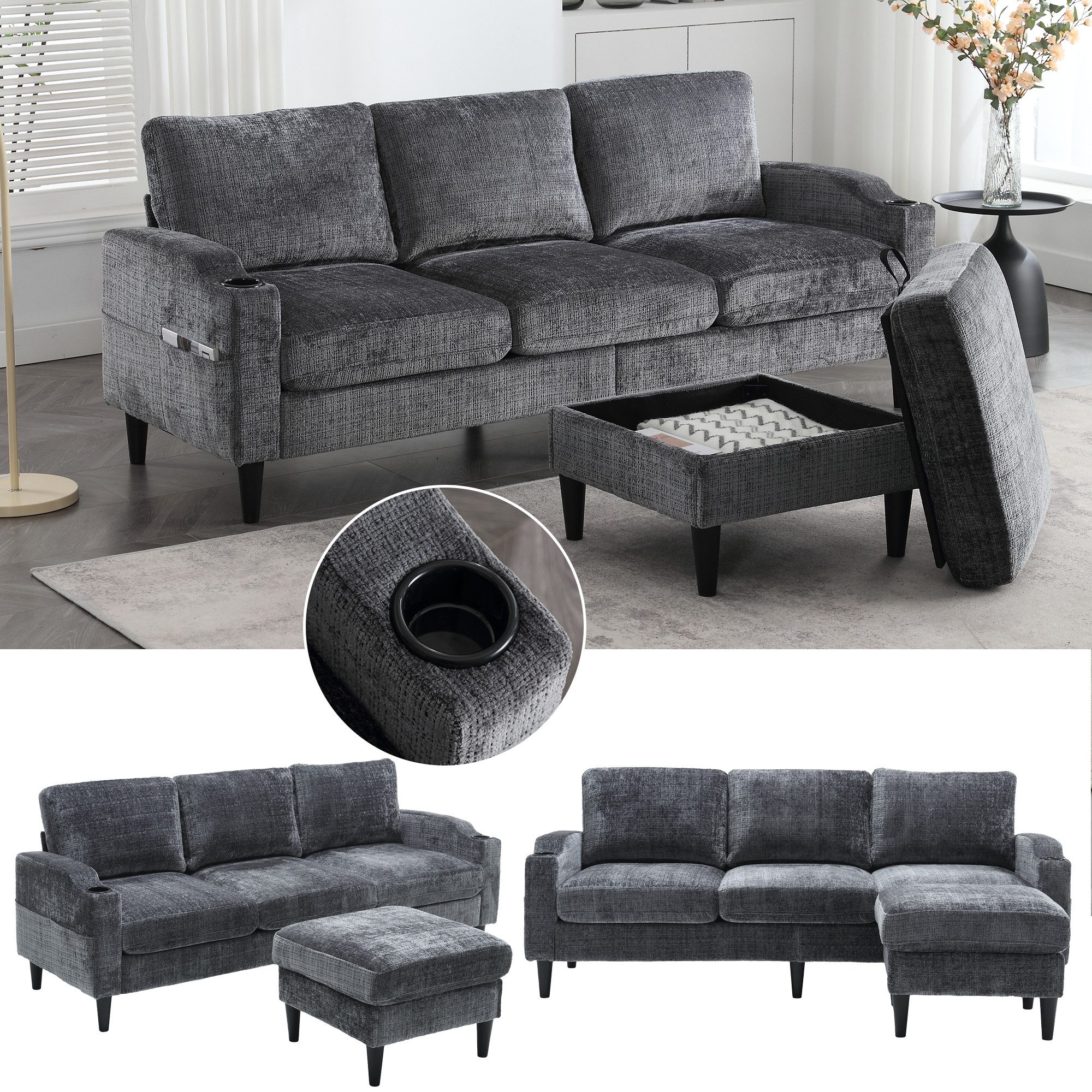 LVHOM Loungesofa, mit Relaxfunktion günstig online kaufen