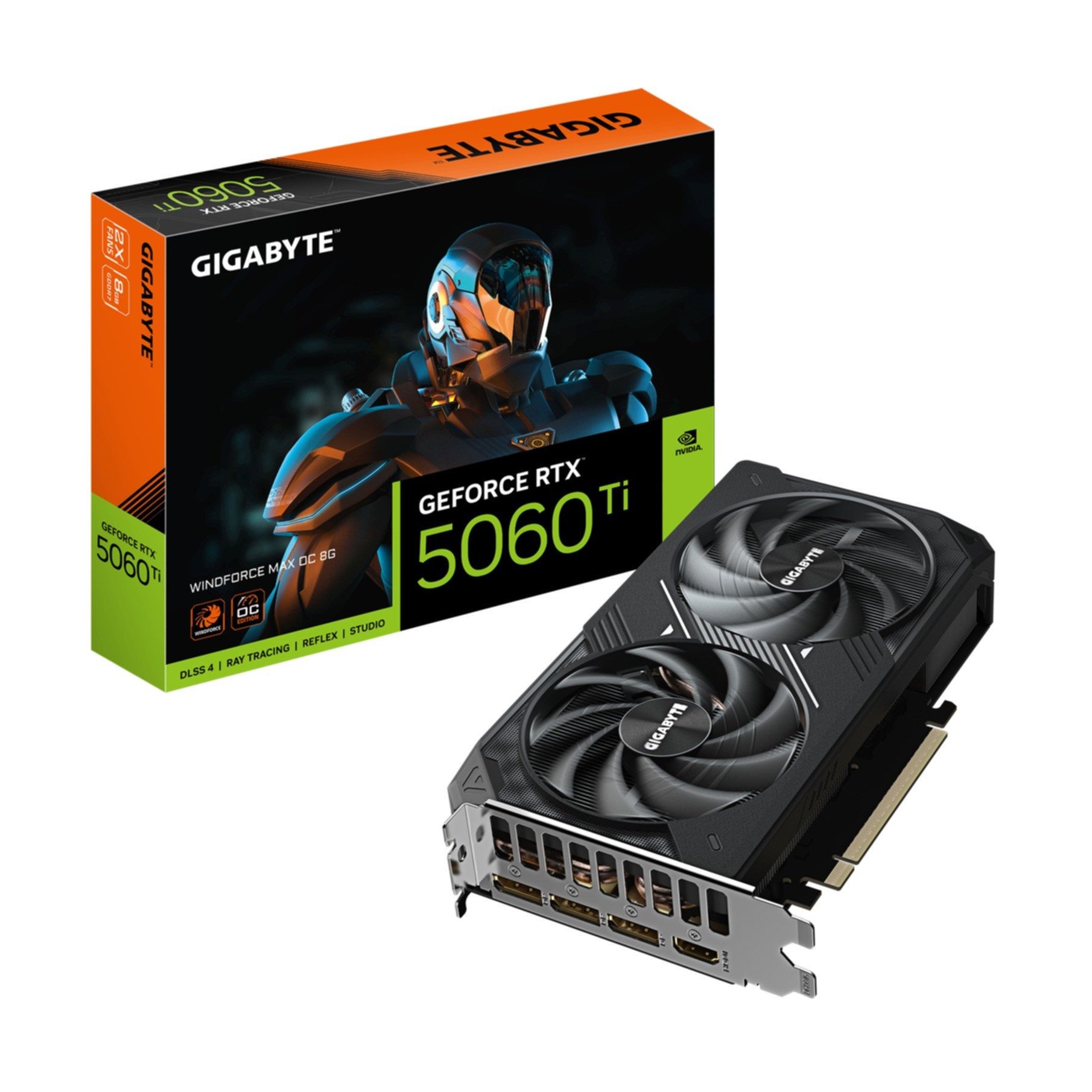 Gigabyte GeForce RTX 5060 Ti WINDFORCE MAX OC 8G Grafikkarte – 8 GB GDDR7, 128 Grafikkarte