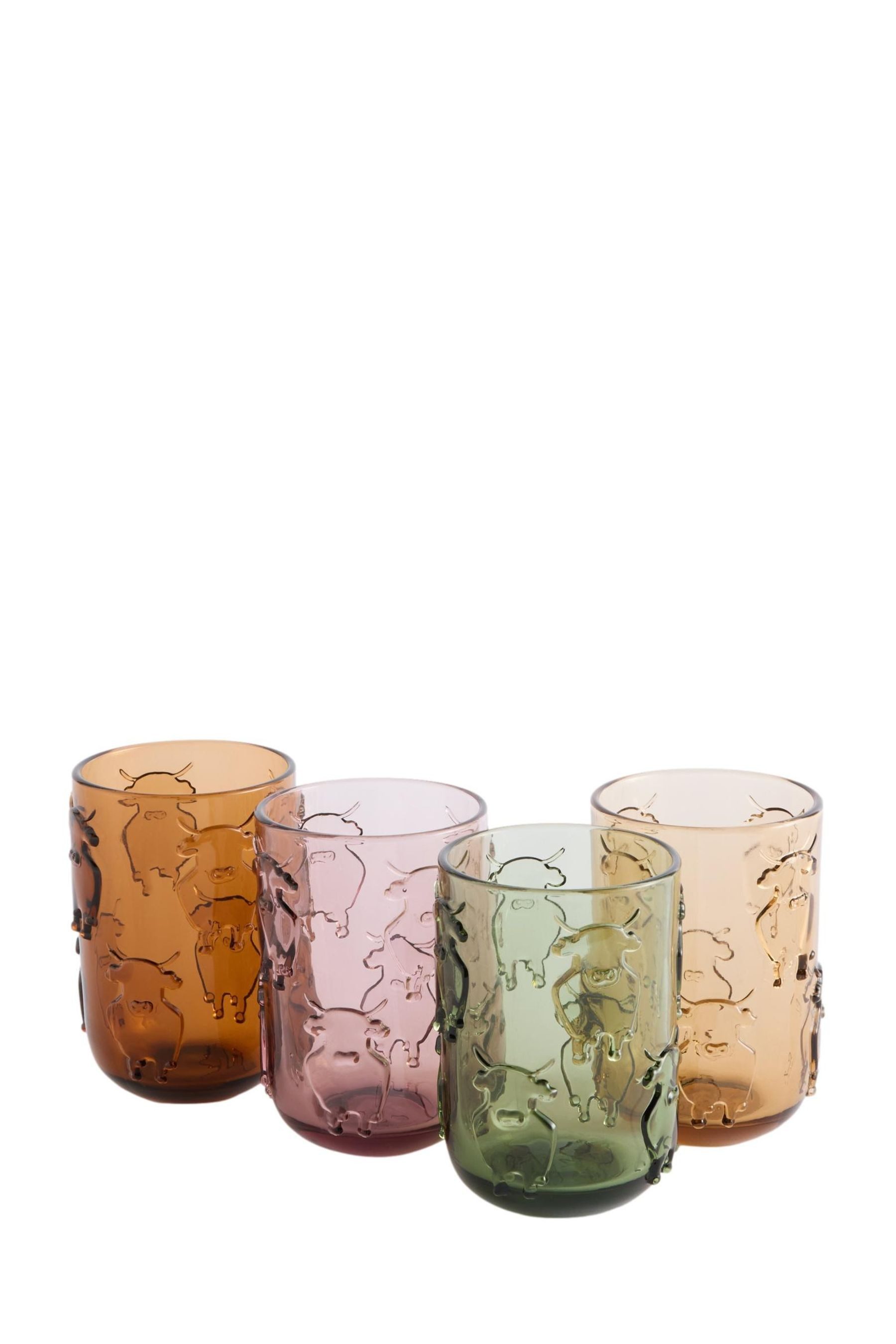 Next Tumbler-Glas 4er-Pack Trinkgläser mit gepresstem Design, Hamish, 1-tlg., Glas