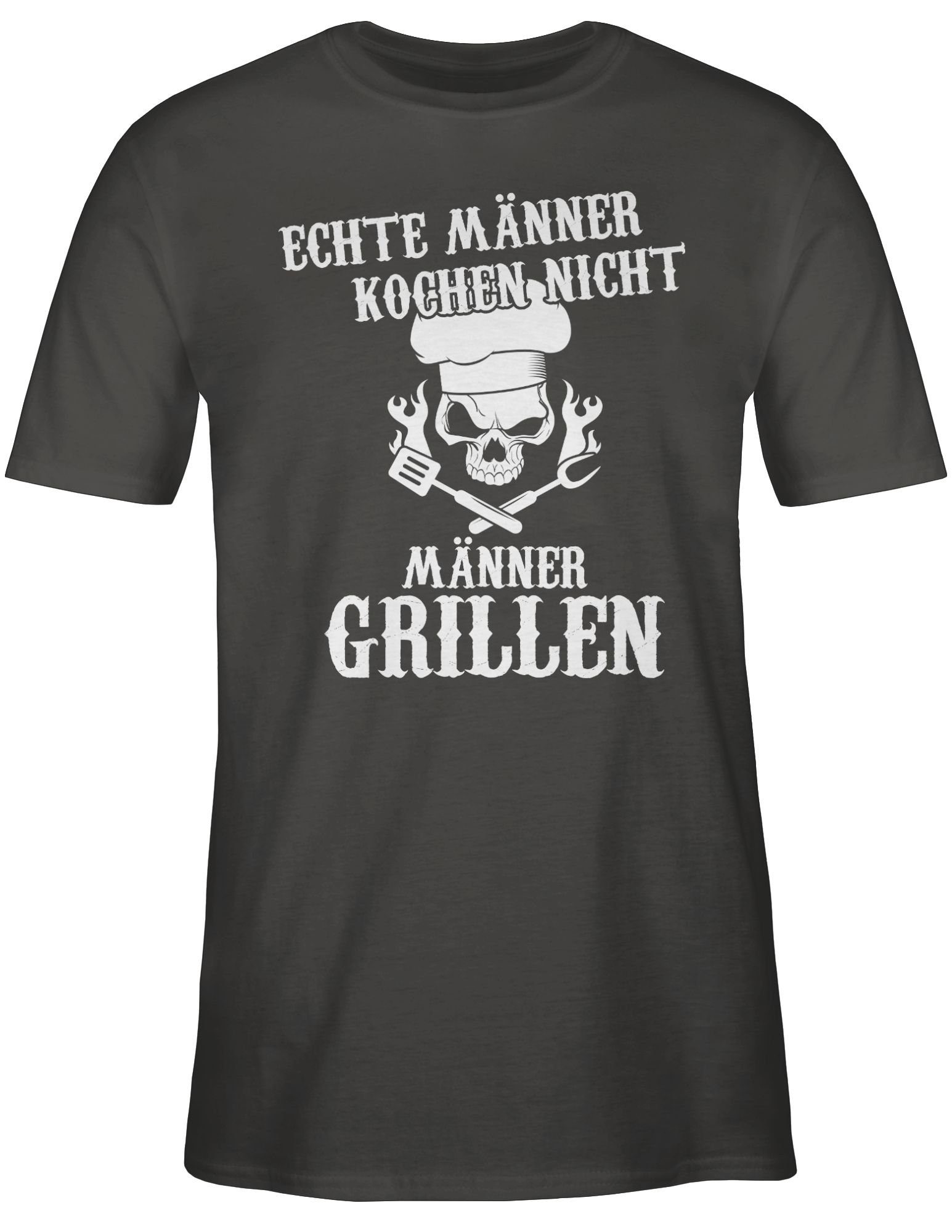 Grillzubehör Shirtracer Echte grillen Männer kochen T-Shirt Grillen & Dunkelgrau 3 Geschenk Männer nicht