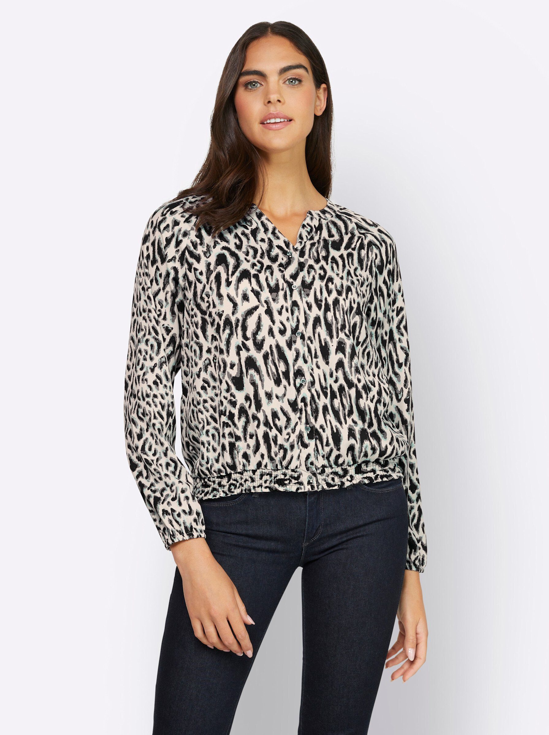 Klassische Bluse Druckbluse