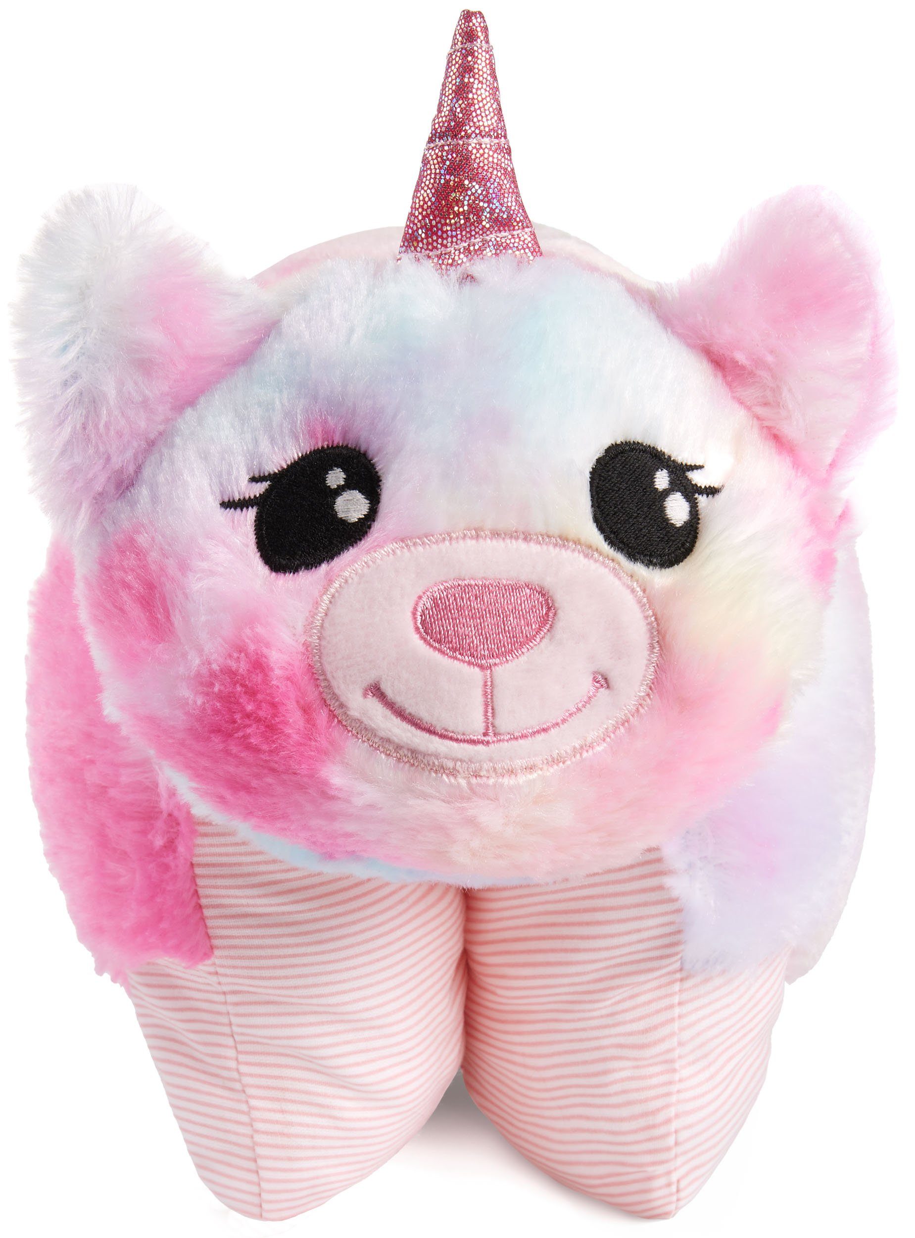BRUBAKER Kuscheltier Kuscheltierkissen Einhorn - 2 in 1 Plüschtier und Kusc günstig online kaufen