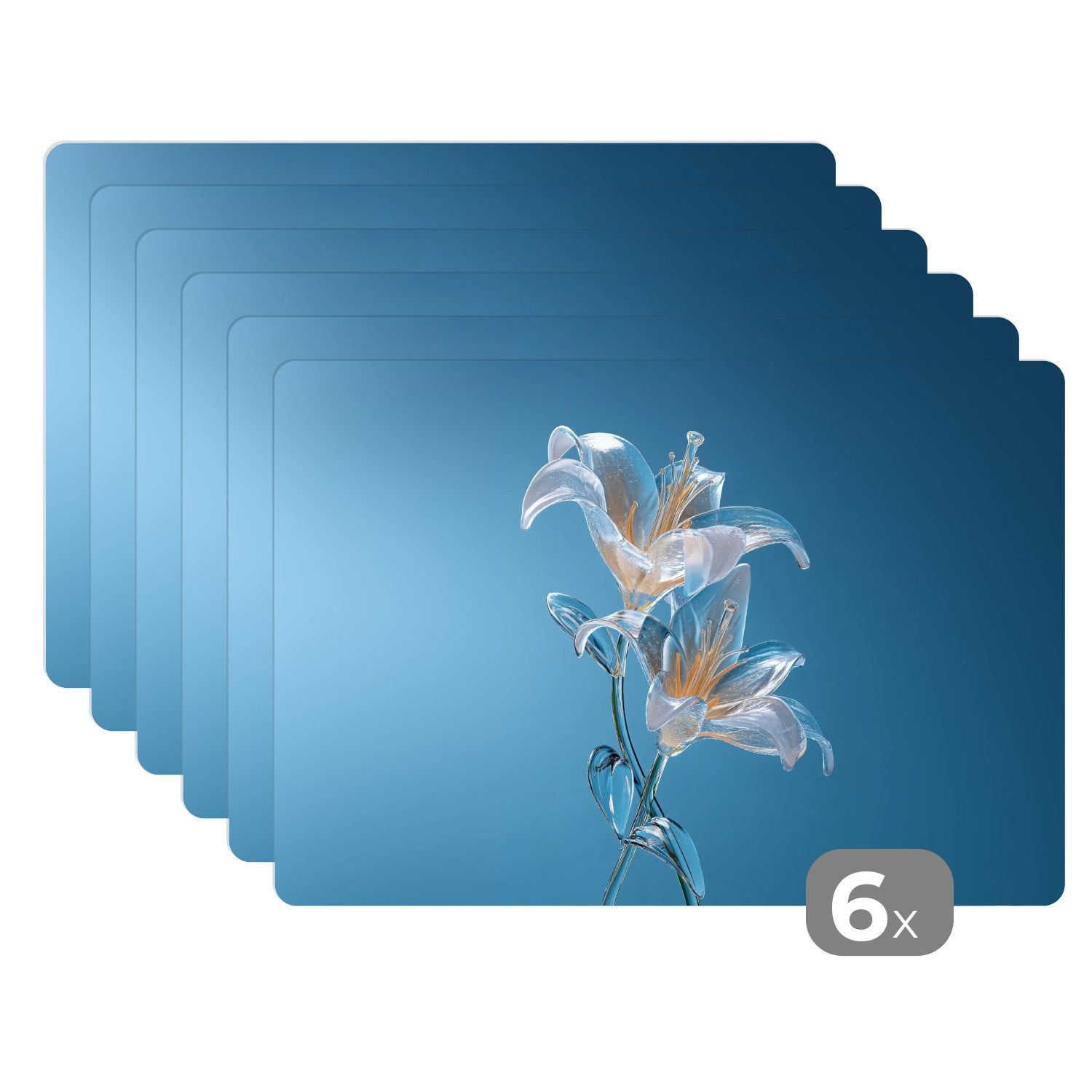 MuchoWow Platzset Lilien - Blau - günstig online kaufen