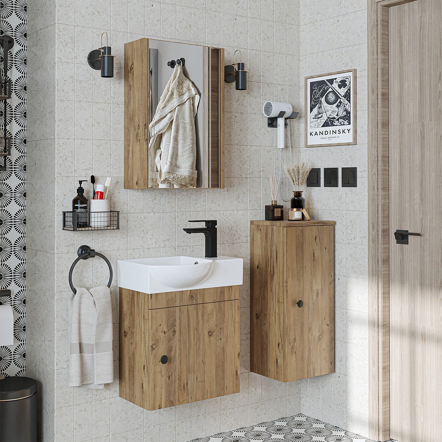 Roomart Badmöbel-Set PUNTO-SET, (Badmöbelset Unterschrank mit günstig online kaufen