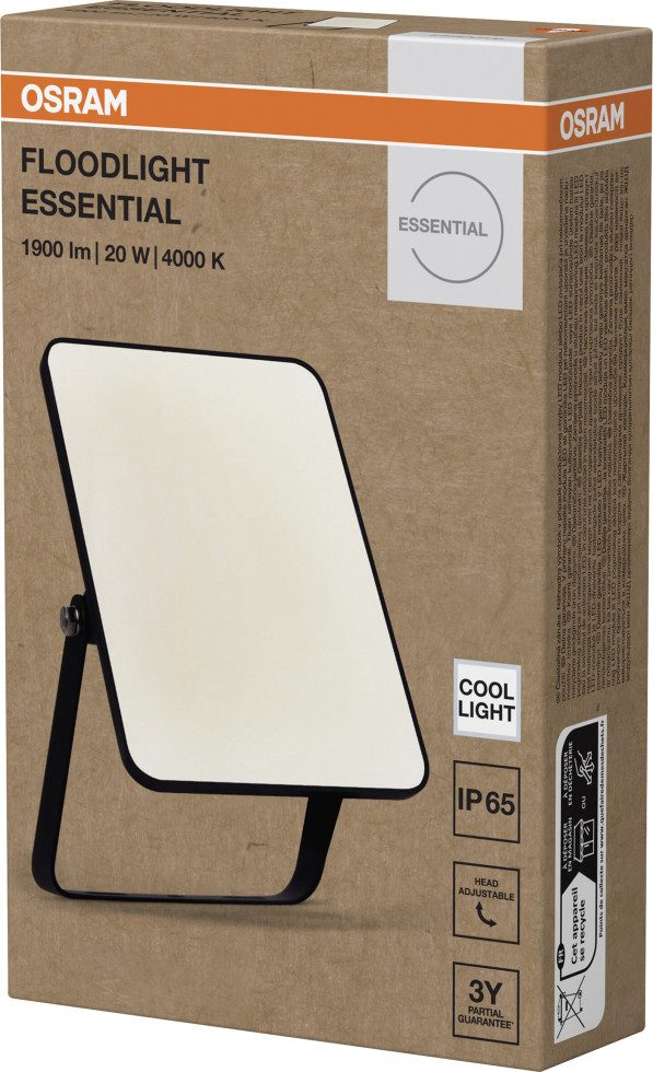 Osram Außen-Wandleuchte Osram LED-Außenleuchte Floodlight Essential 17,3, Inkl. Leuchtmittel, Nicht dimmbar ohne Bewegungsmelder