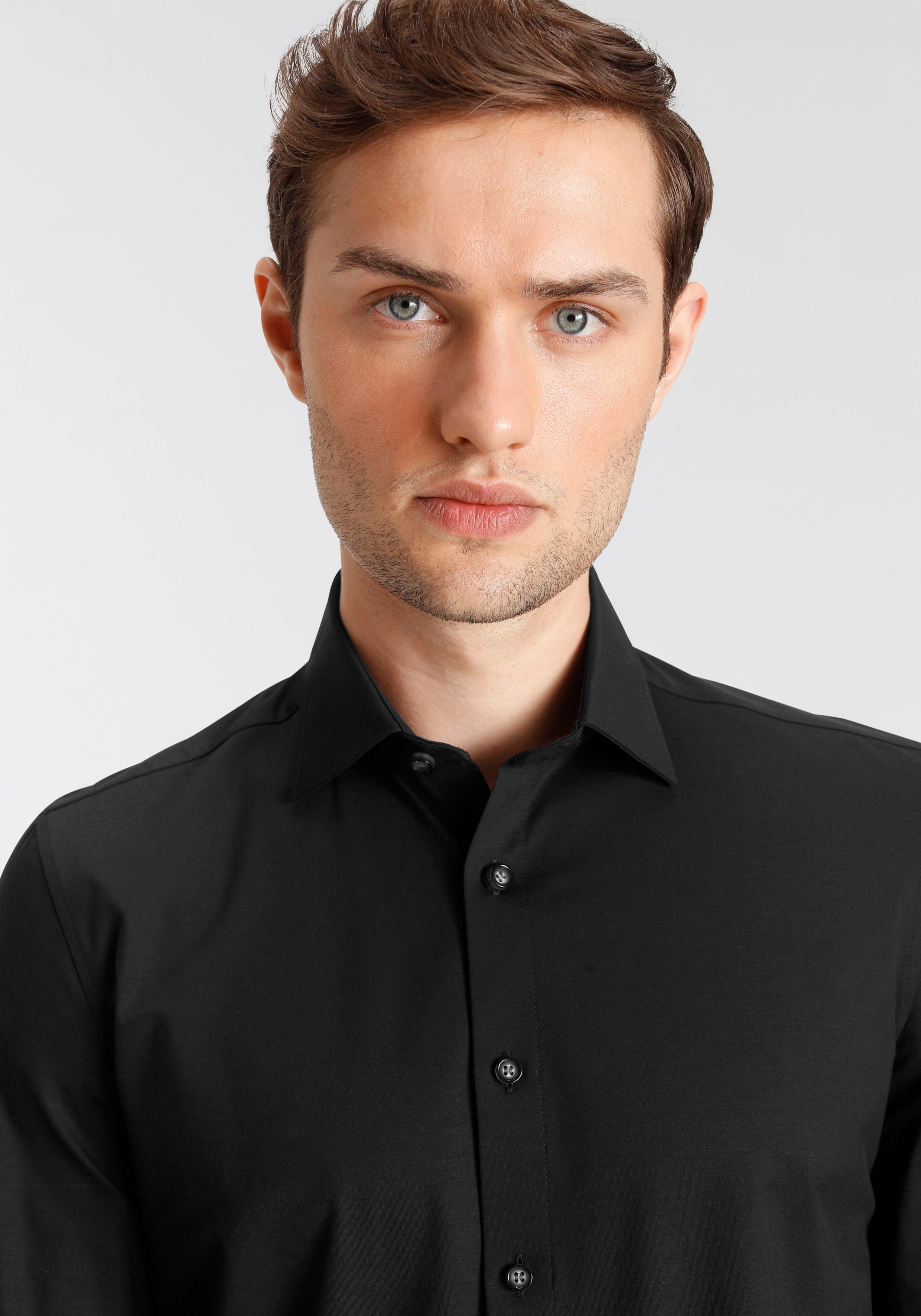 OLYMP Businesshemd Level Five body fit Jerseyshirt in Jersey Qualität
