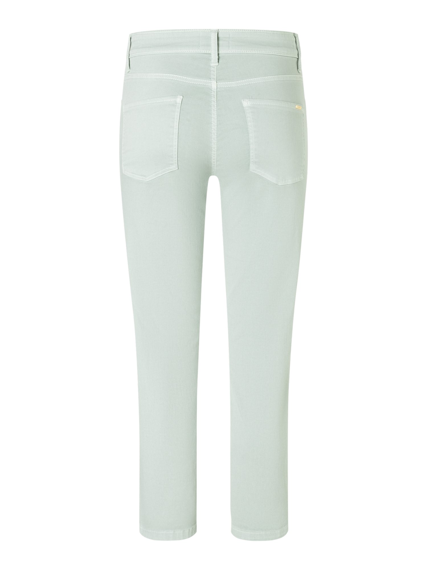 Cambio Stretch-Hose grün, Casual, Baumwolle, Unifarben, Regular Fit, Mittel