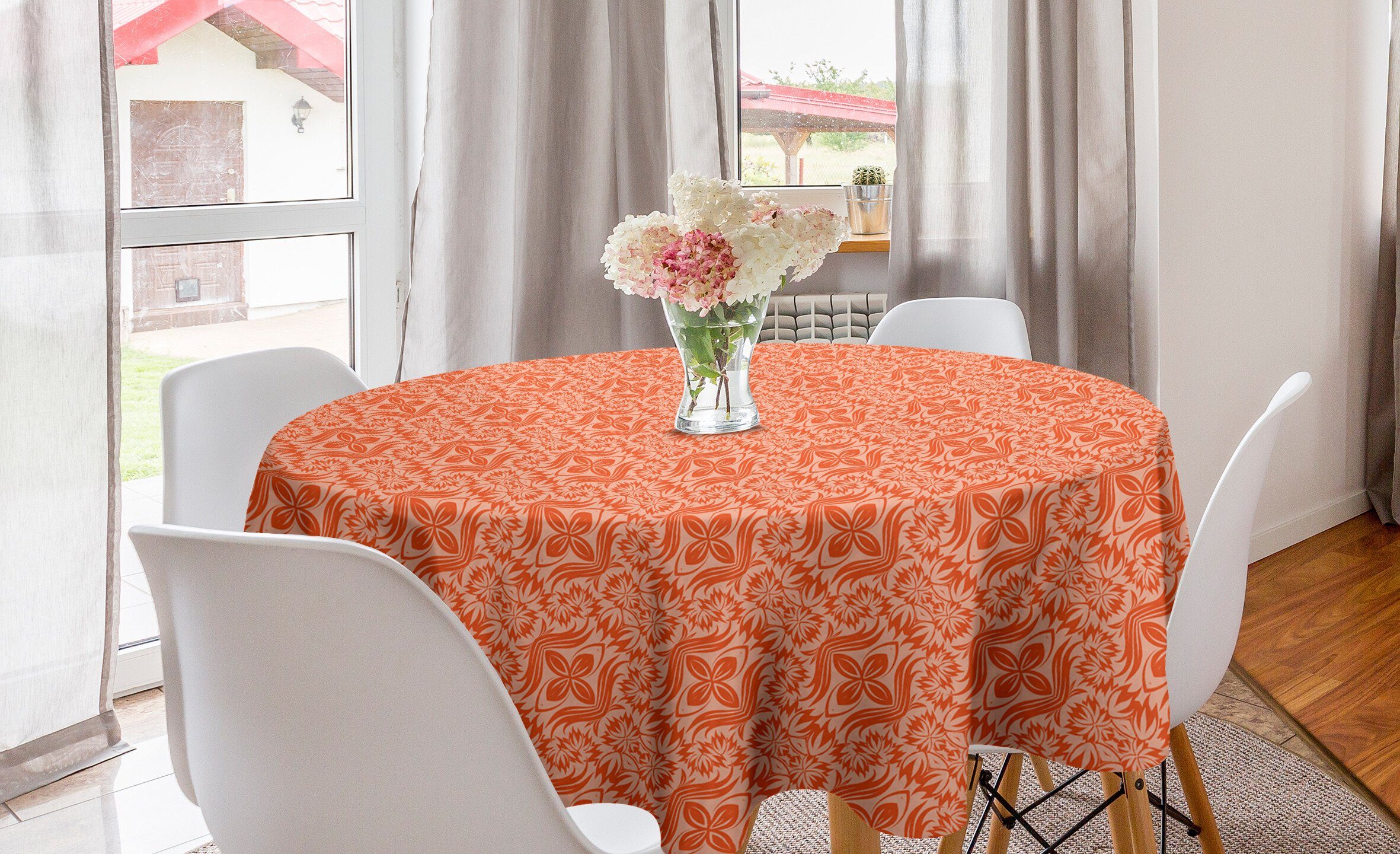Esszimmer Maximum Tischdecke Küche für Abdeckung Abakuhaus Kreis Ethnisch Tischdecke Dekoration, Chrysanthemum