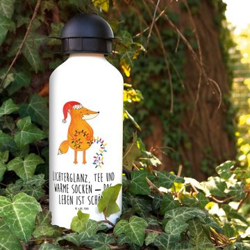 Mr. & Mrs. Panda Trinkflasche Fuchs Weihnachten - Weiß - Geschenk, Advent, Kindergarten Flasche, Ni, Fröhliche Motive