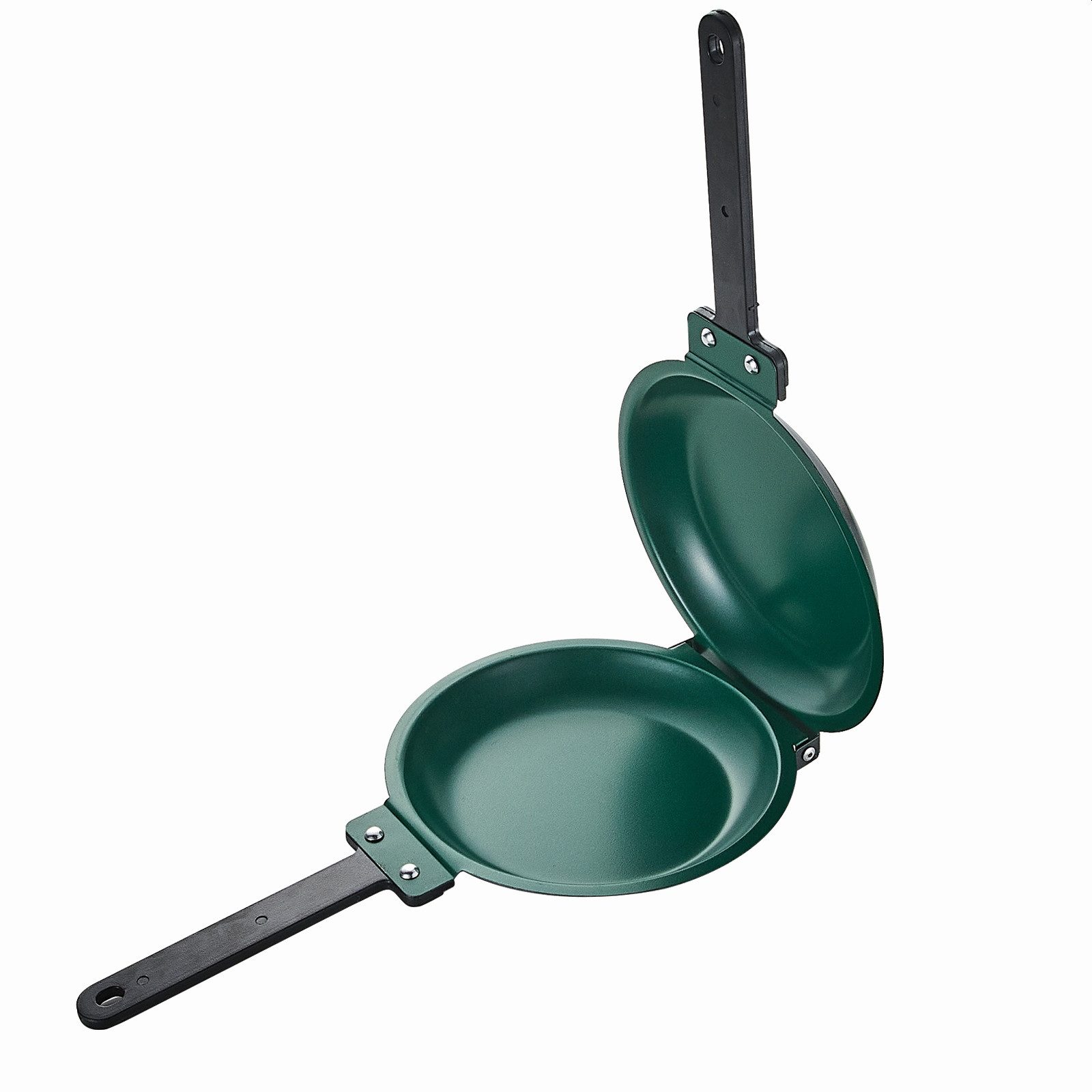 HAC24 Crêpepfanne Pfannkuchen Pancakes Doppelpfanne Omelett Doppel-Pfanne Spiegelei, Wendepfanne Ø 19,5 cm