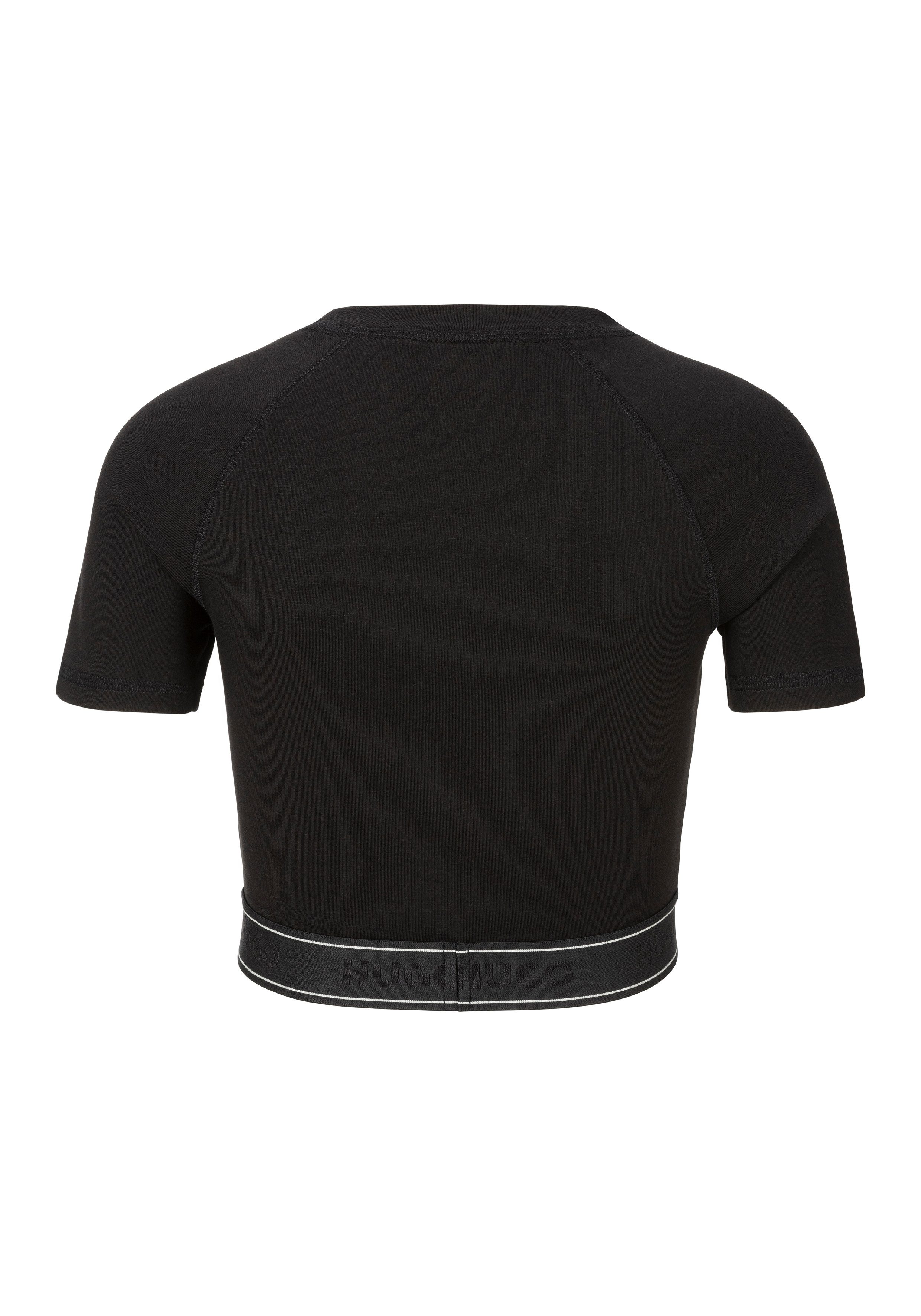 HUGO Blue T-Shirt Dolly mit Logo-Elastiktape, cropped günstig online kaufen