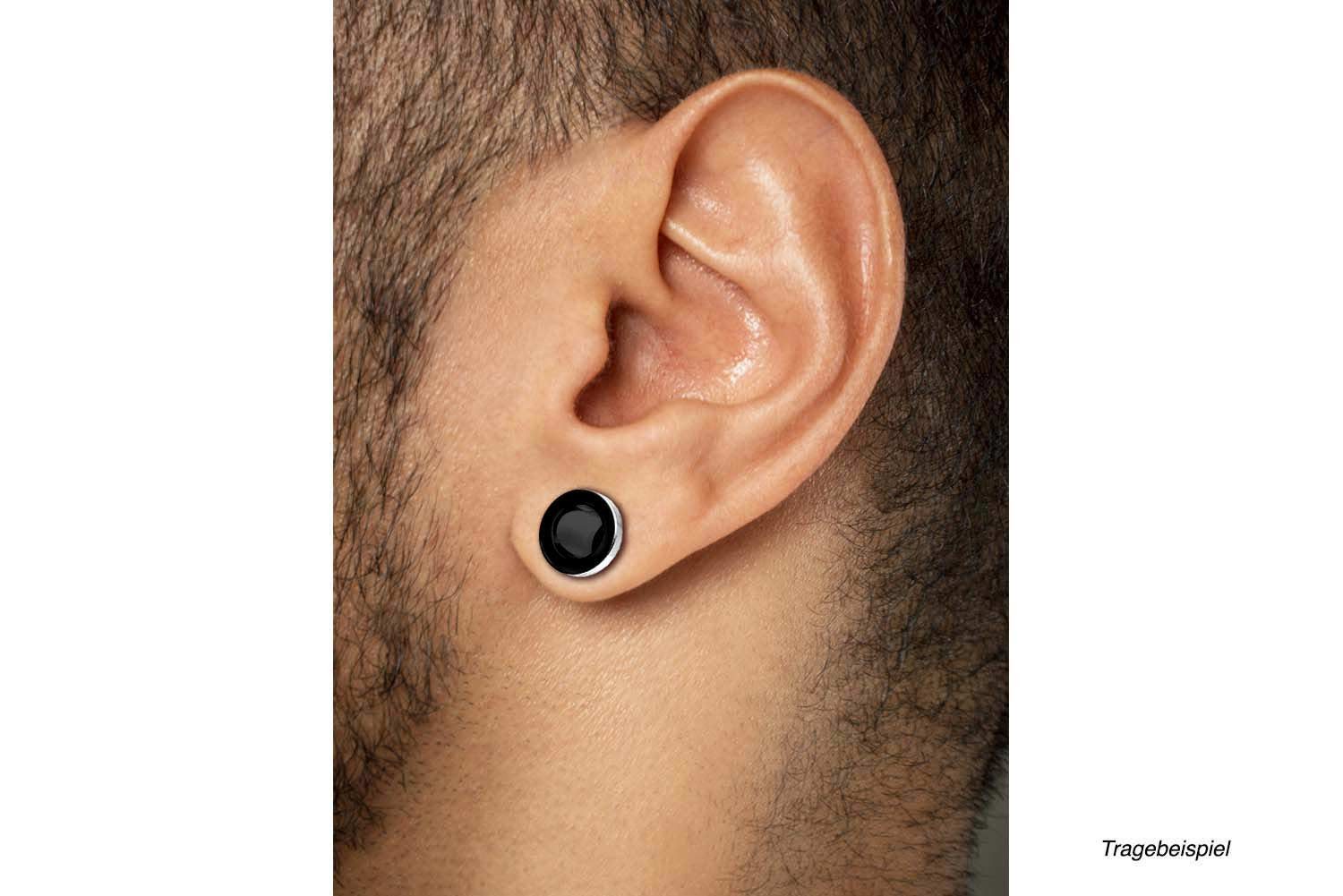 PIERCINGLINE Plug Chirurgenstahl Tunnel schwarz POLIERTER RAND (Tunnels, 1-tlg)
